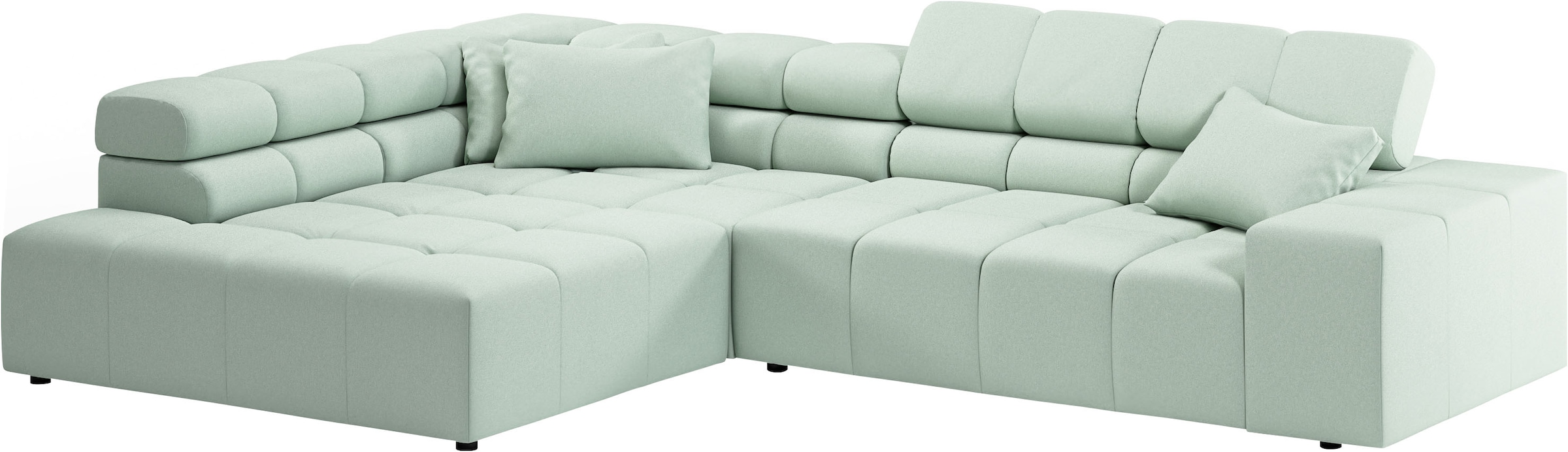 INOSIGN Ecksofa »Ancona incl. Kopfteilverstellung, OTTOs Choice, Breite 319cm, L-Form«, wahlweise motorische Sitztiefenverstellung, auch in Cord + Easy Care