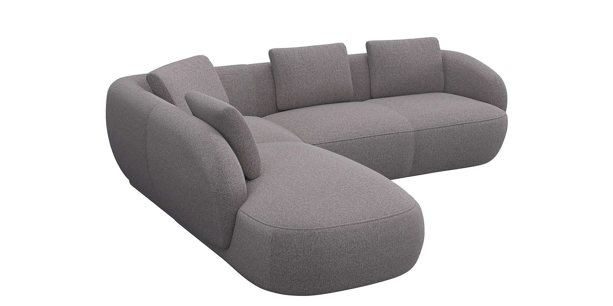 FLEXLUX "Torino, rund, L-Form, Sofa-Ecke mit Ottomane" Modernes, organische günstig online kaufen