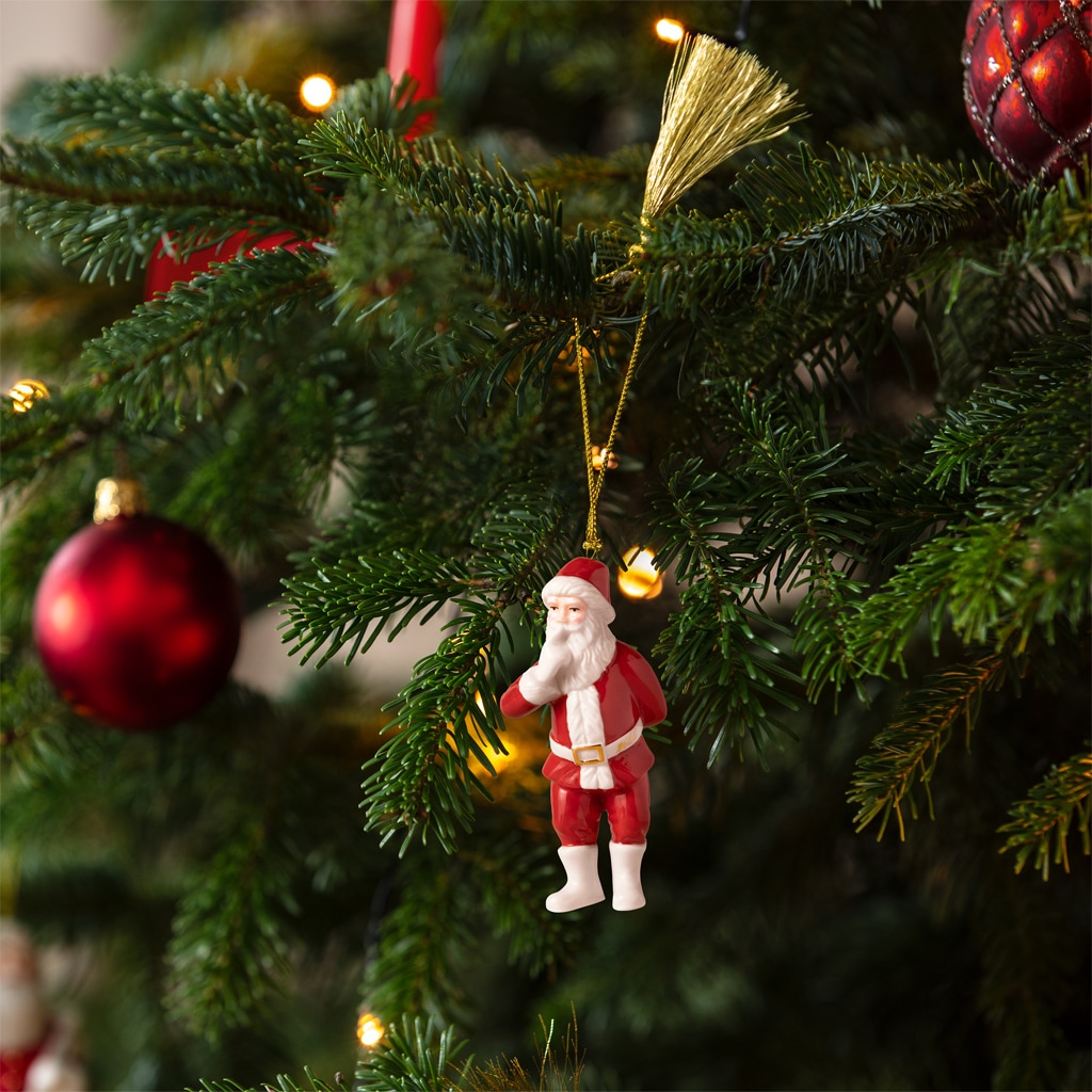 Villeroy & Boch Weihnachtsfigur »Ornamente Santa 2026 Christmas Classics 4,3 x 5,7 x 11,1 cm 6er Set weiß-gold« Nur Dekoration