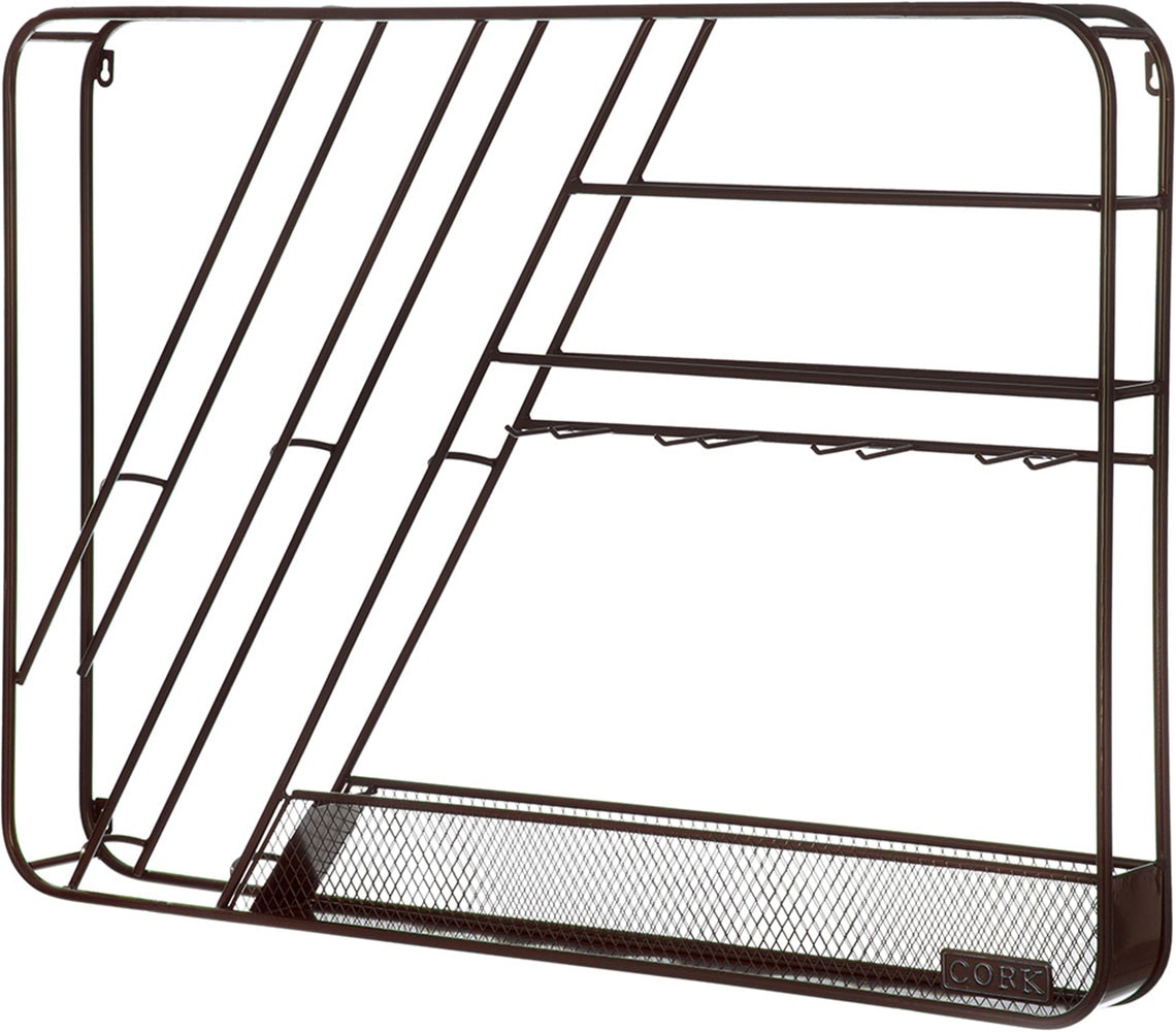 GILDE Weinregal »Weinregal rechteckig Cork« mit Weinglashalterung