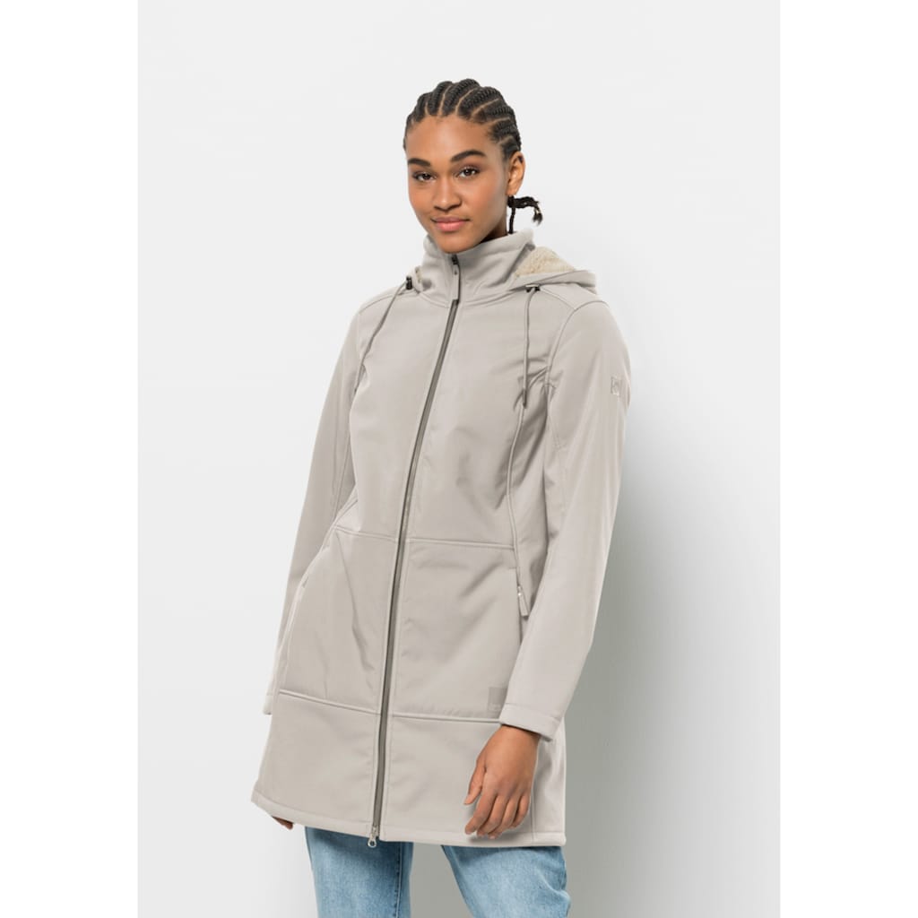 Jack Wolfskin Softshelljacke »WINDY VALLEY COAT W«, mit Kapuze