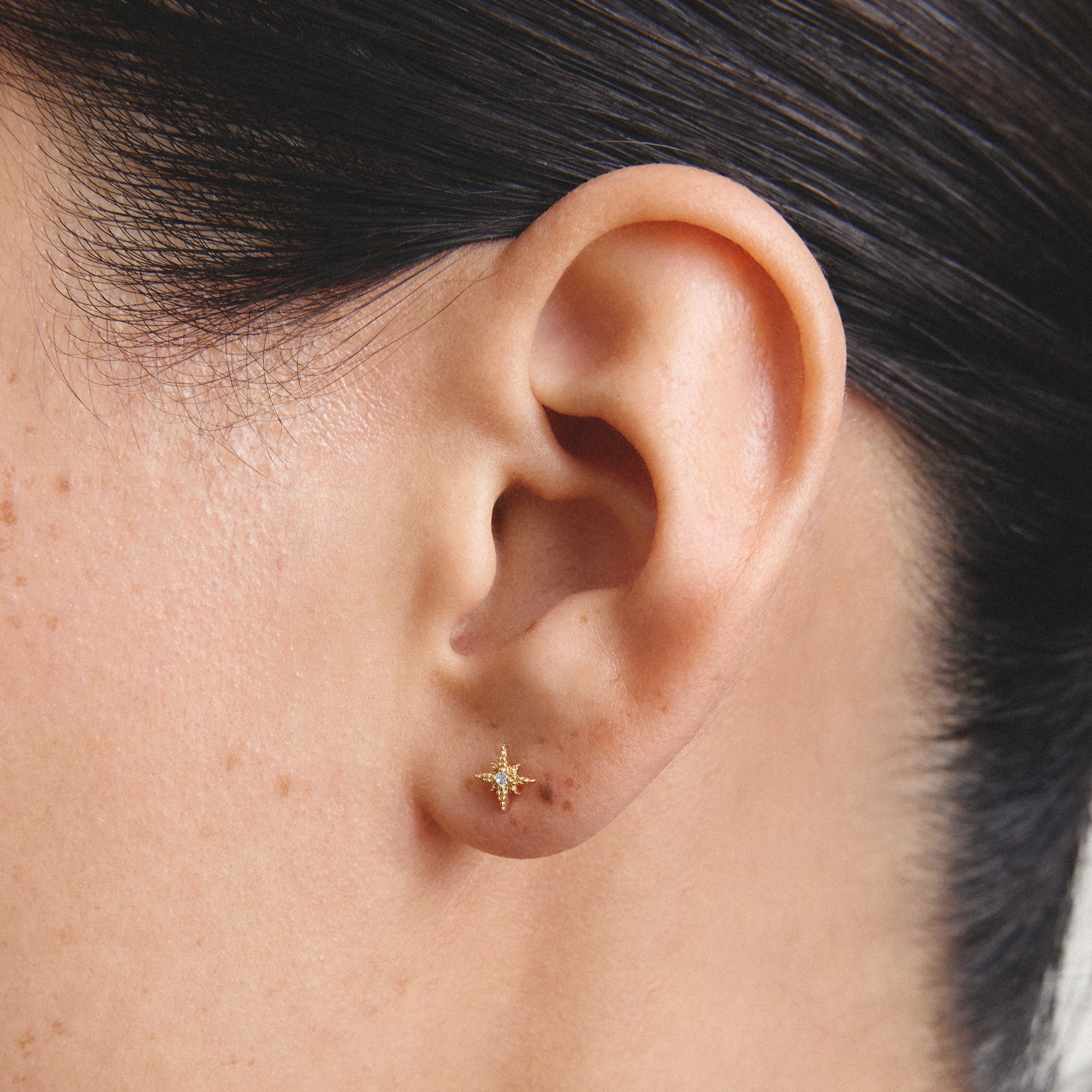 THOMAS SABO Paar Ohrstecker »Stern-Optik gelbgoldfarben« mit Zirkonia (synth.)