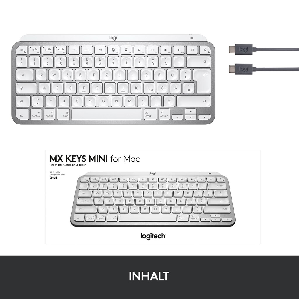 Logitech Wireless-Tastatur »MX Keys Mini For Mac«, (Fn-Tasten-Multimedia-Tasten)