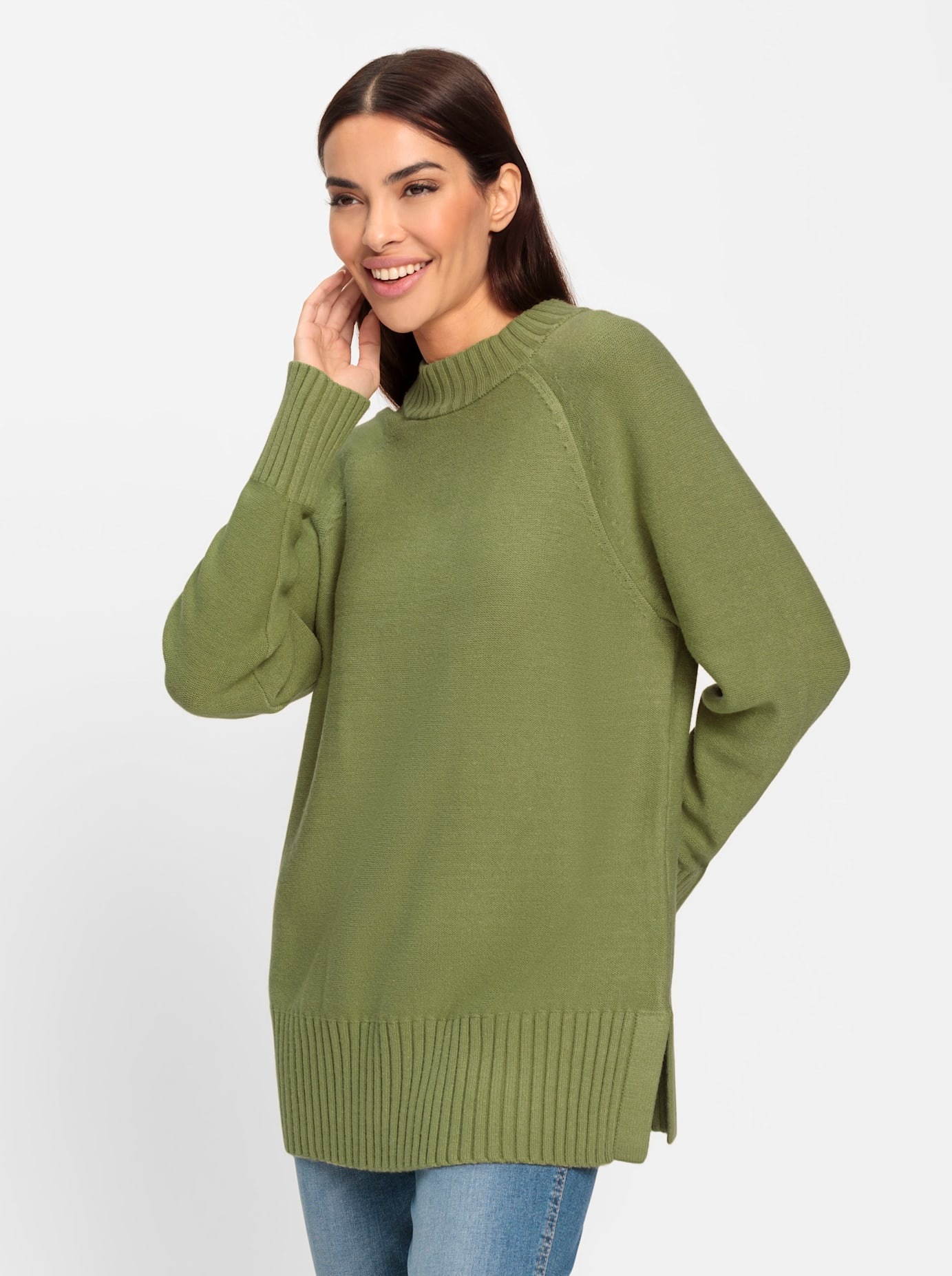 HEINE Damen Rollkragenpullover Grün Gr. 42 2