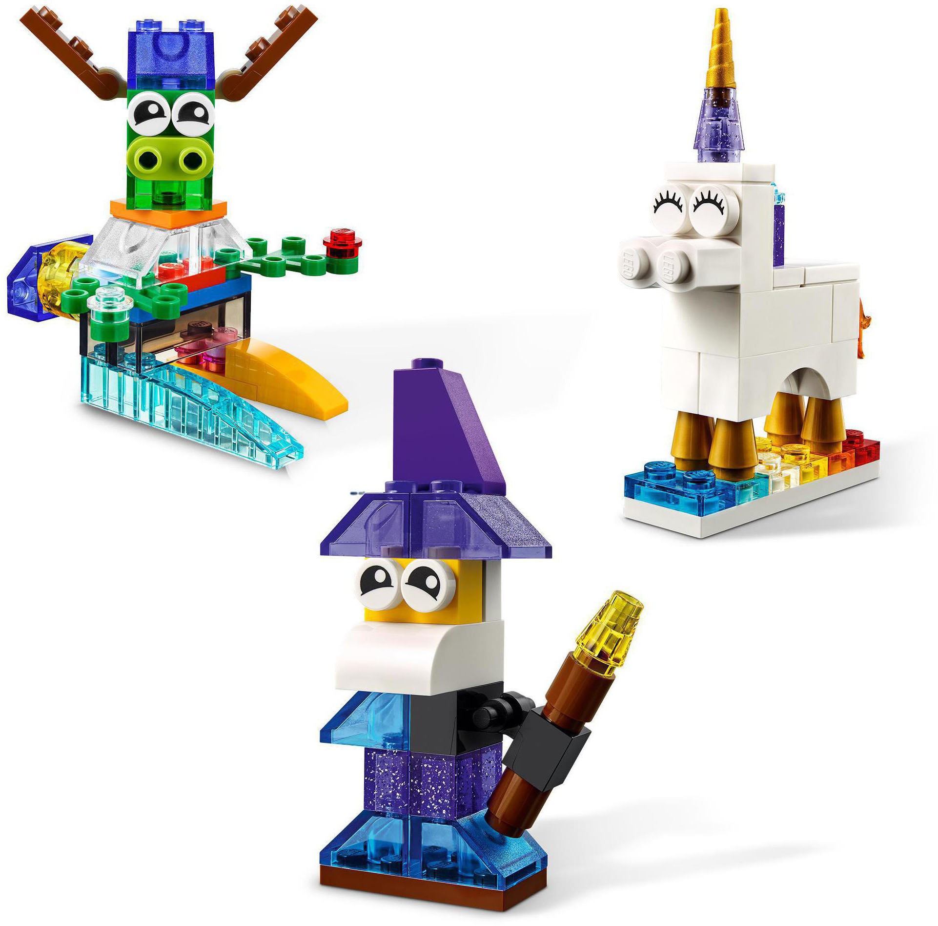 LEGO® Konstruktionsspielsteine »Kreativ-Bauset mit durchsichtigen Steinen (11013), LEGO® Classic«, (500 St.), Made in Europe