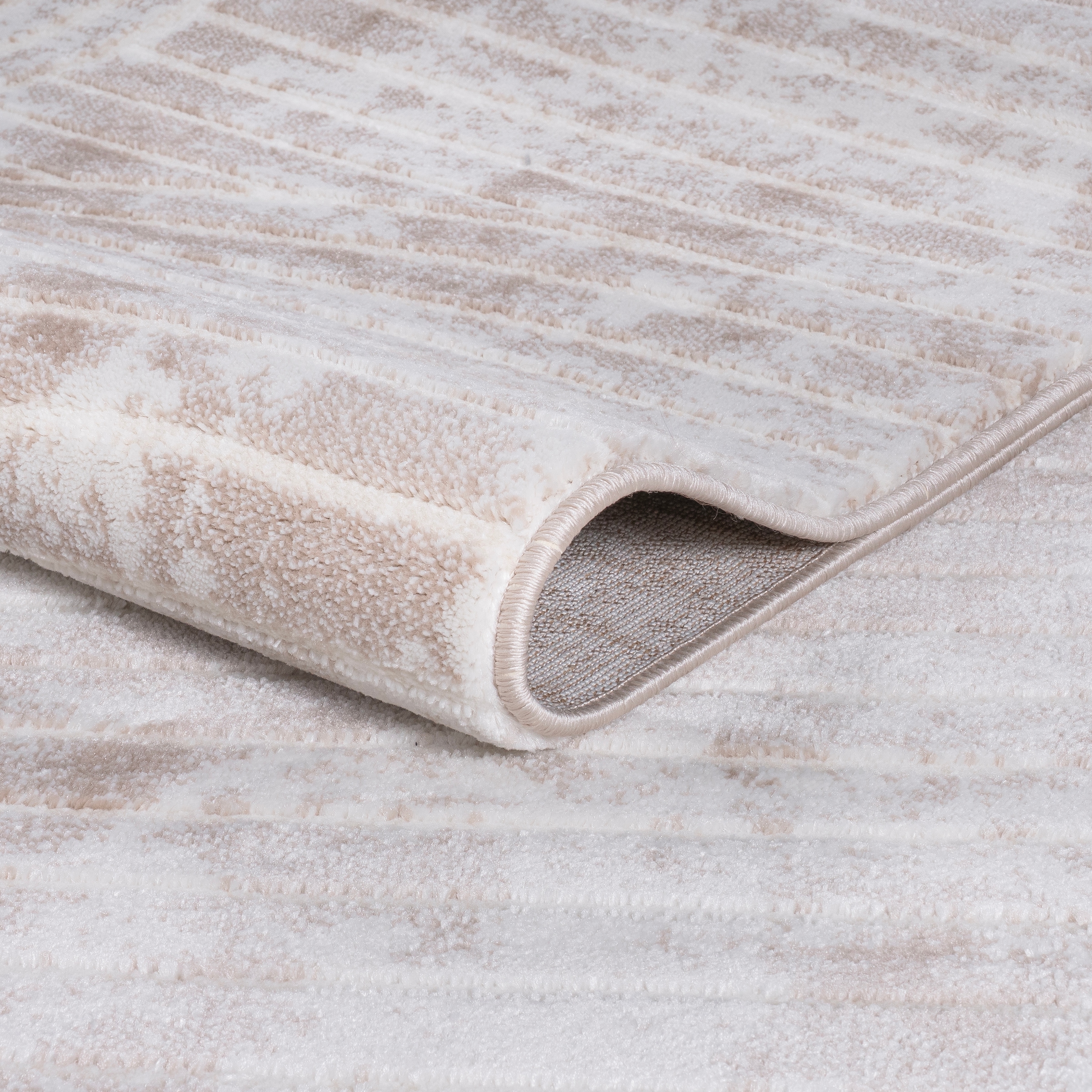 OTTO home Teppich »Luvu«, rechteckig, 12 mm Höhe, Modernes Design mit Boho-Charme, Hoch-Tief-Struktur, dezenter Glanz