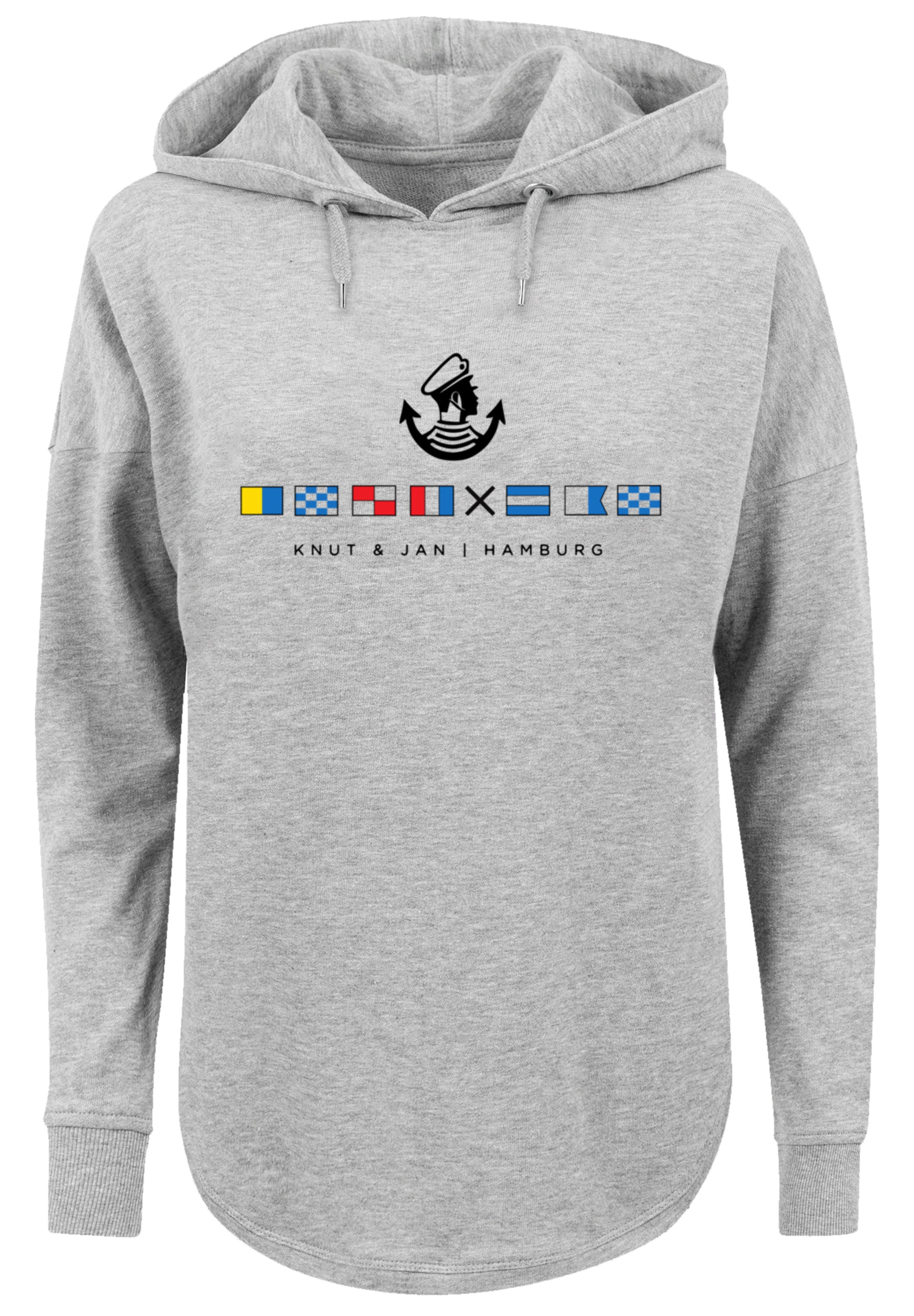F4NT4STIC Kapuzenpullover »Seglerfahnen Knut & Jan Hamburg«, Print