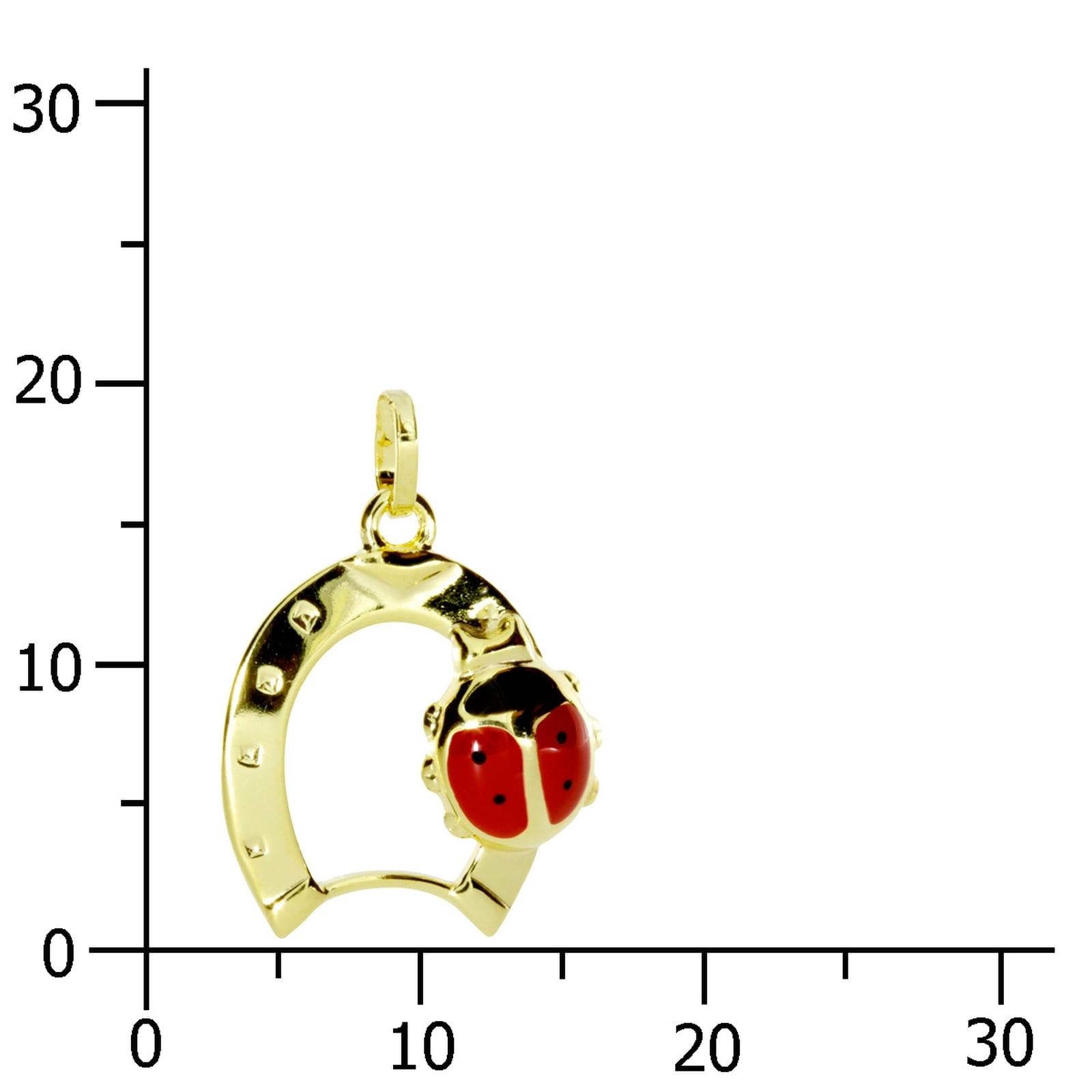 OSTSEE-SCHMUCK Kettenanhänger »Ostsee-Schmuck Anhänger Hufeisen mit Marienkäfer«, (1 tlg.)