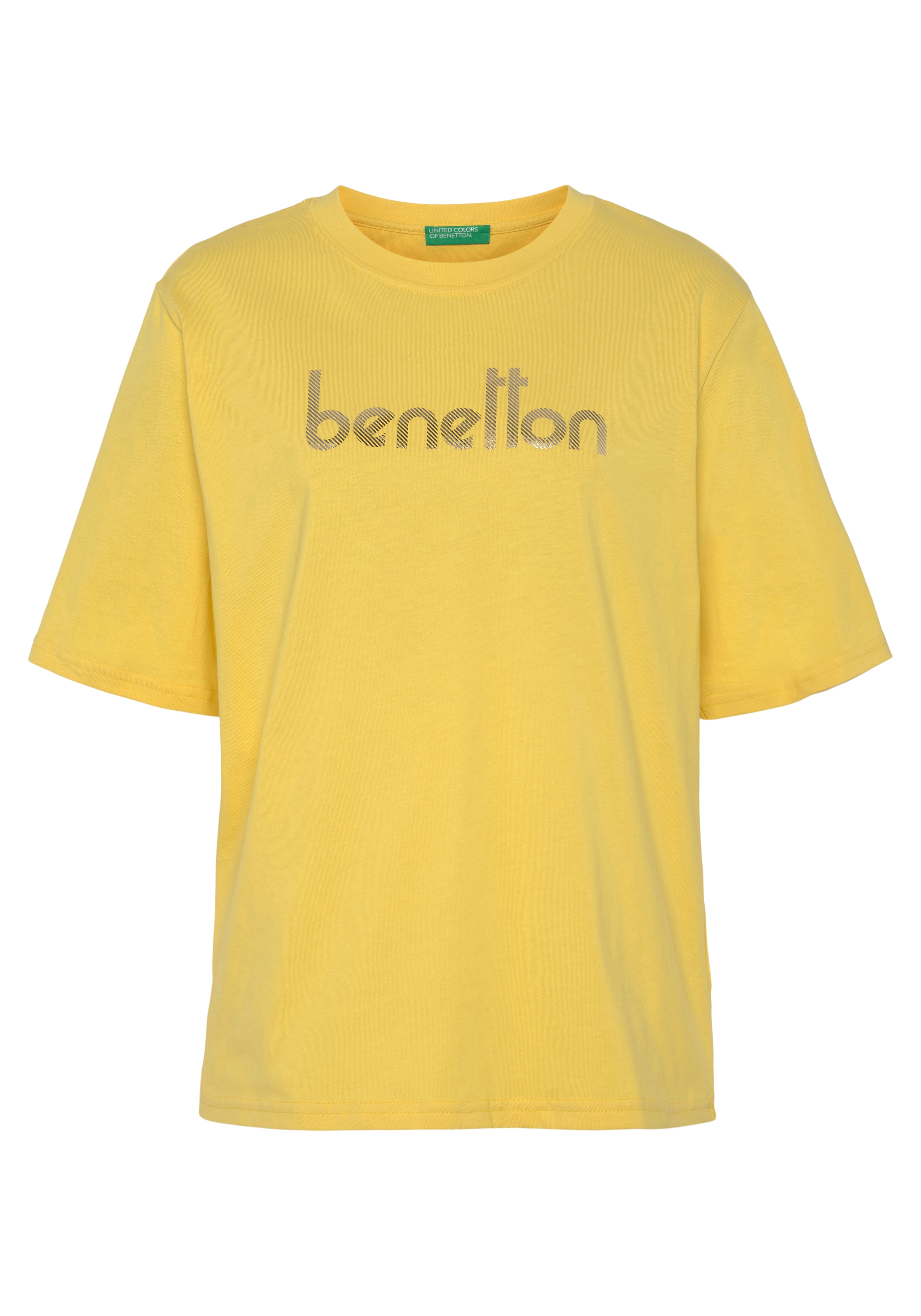 der Brust T-Shirt, Colors Benetton auf für kaufen of | Logodruck BAUR mit United