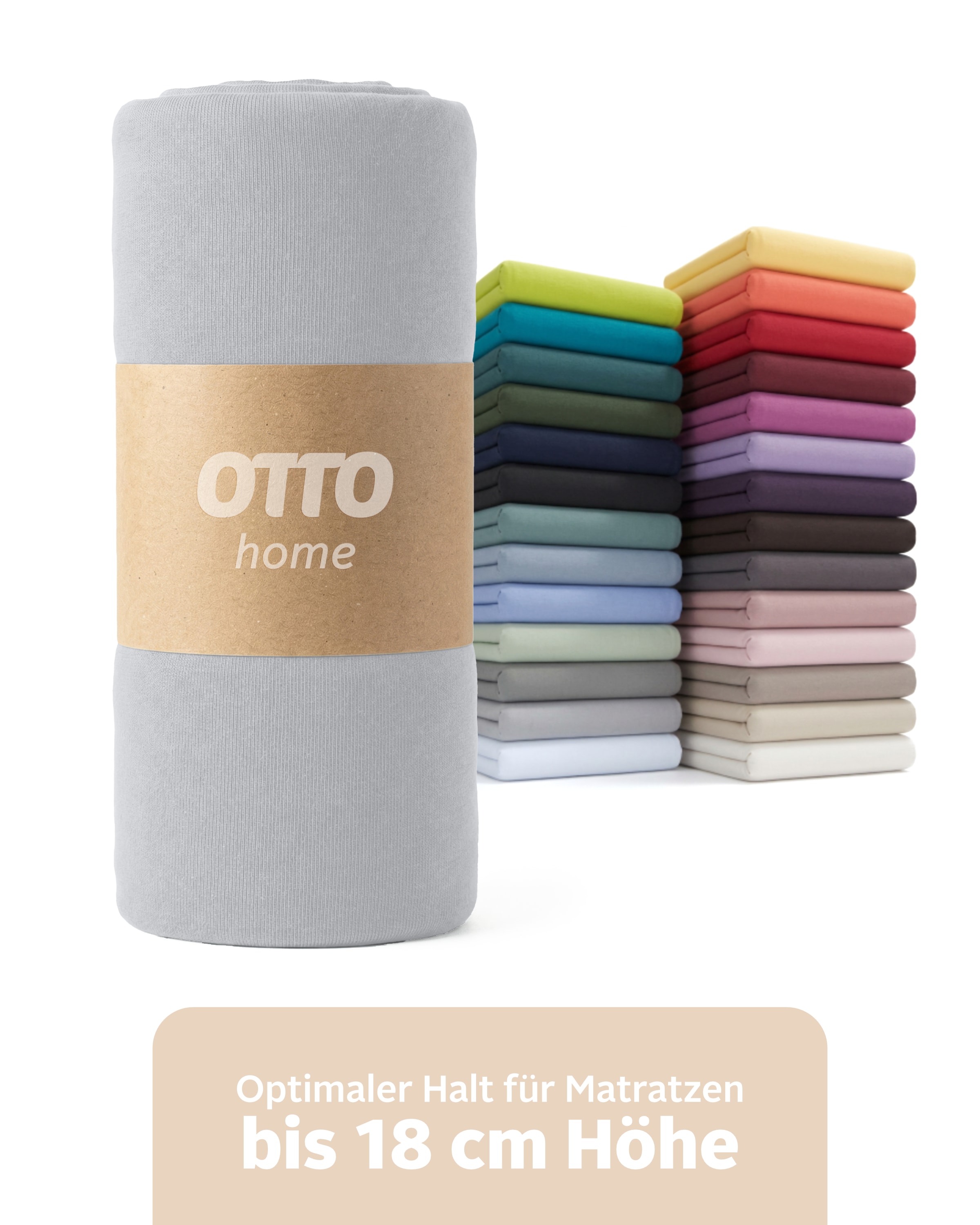 OTTO home "PHYSALIS in BASIC und PREMIUM Qualität, 100% Baumwolle" für Matratzen bis 18 cm Höhe, Bettlaken, Spannbetttuch, pflegeleicht