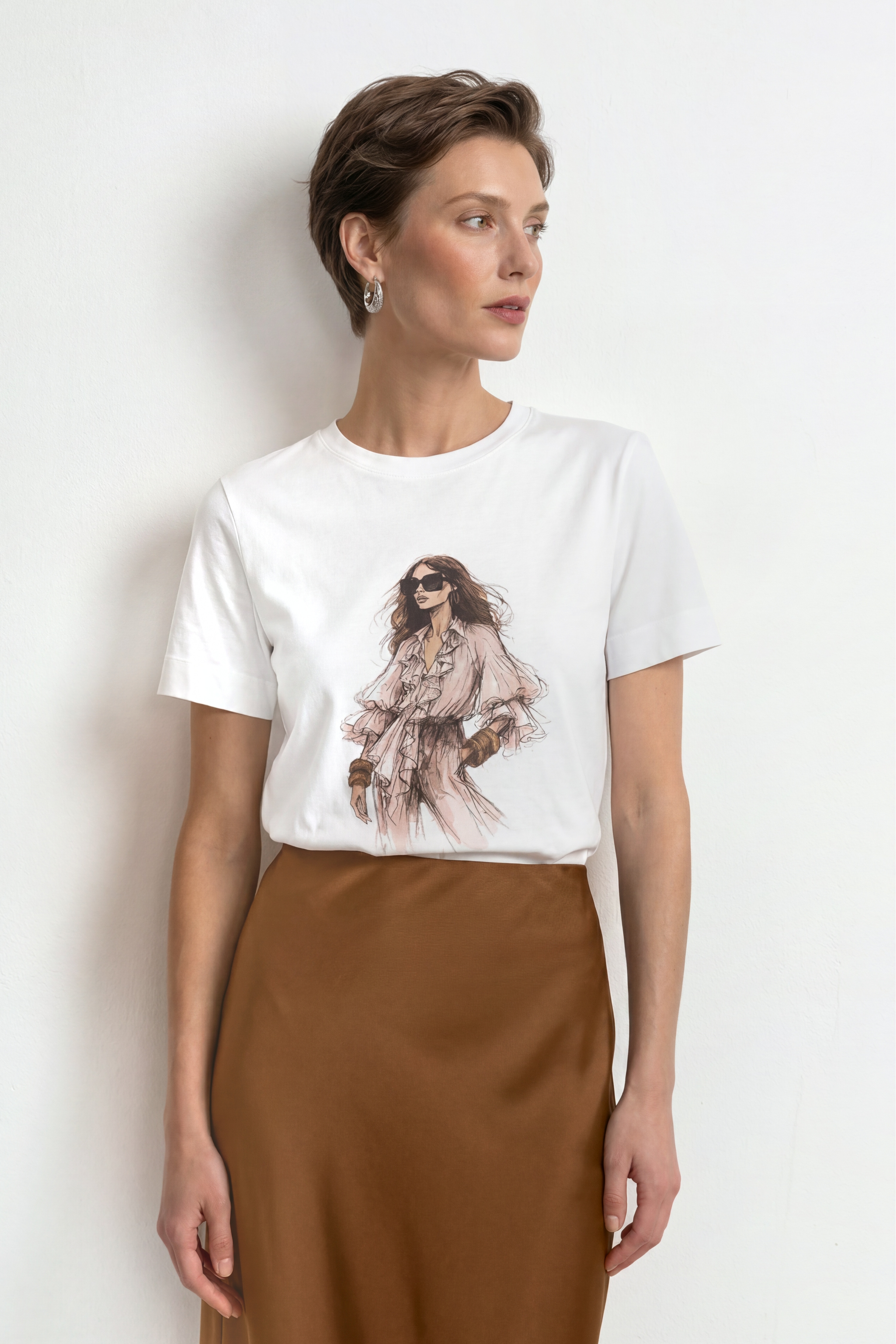 RICHROYAL T-Shirt mit Frauen Print