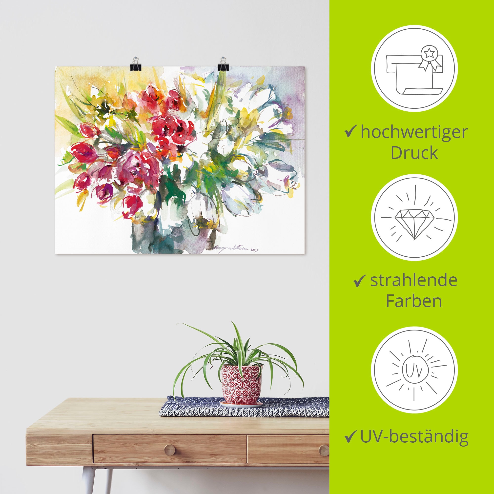 Artland Wandbild »Blumenstrauß IV« 1 Stk. tlg. als Leinwandbild, Poster in verschied. Größen