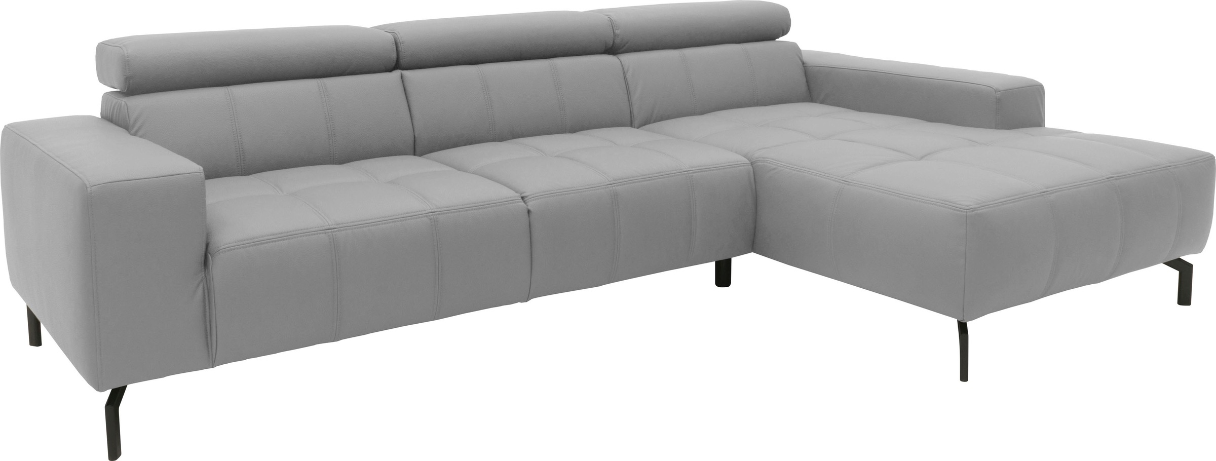 DOMO collection Ecksofa »Cunelli L-Form«, wahlweise inklusive 6-fach verstellbarer Kopfteilverstellung