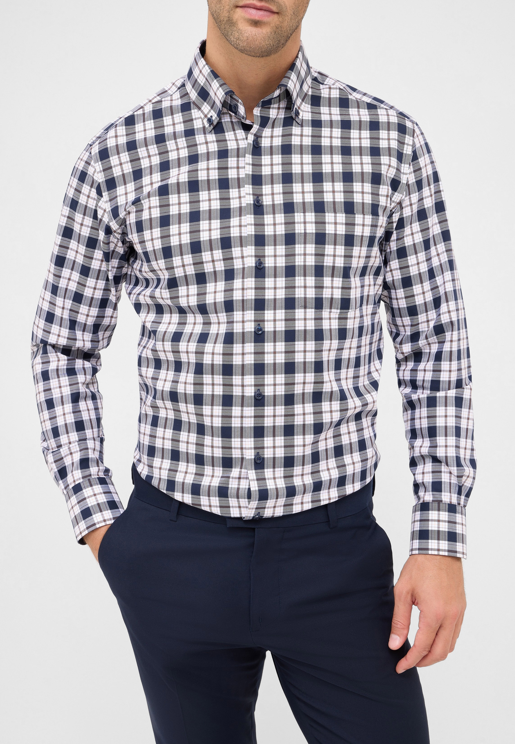 Eterna Langarmhemd »MODERN FIT«, NON IRON (bügelfrei)