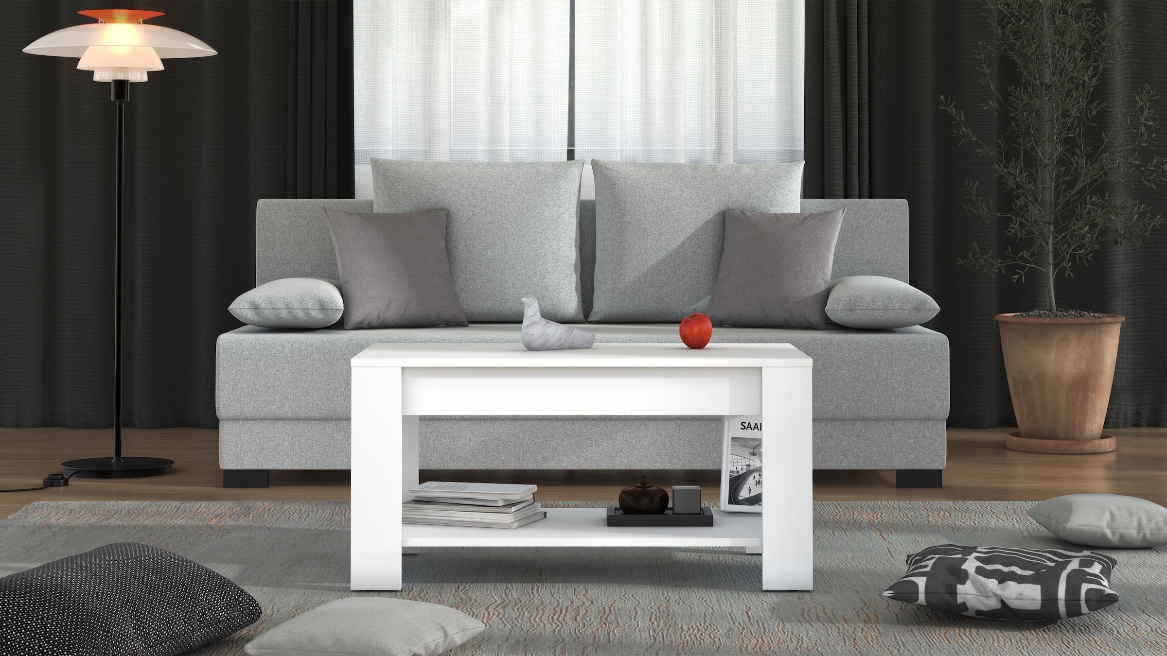 Home affaire Couchtisch »Clent Kaffeetisch, 90 cm, in trendigen Farben, modern«, Wohnzimmertisch, Klassischer Wohnzimmertisch-Beistelltisch