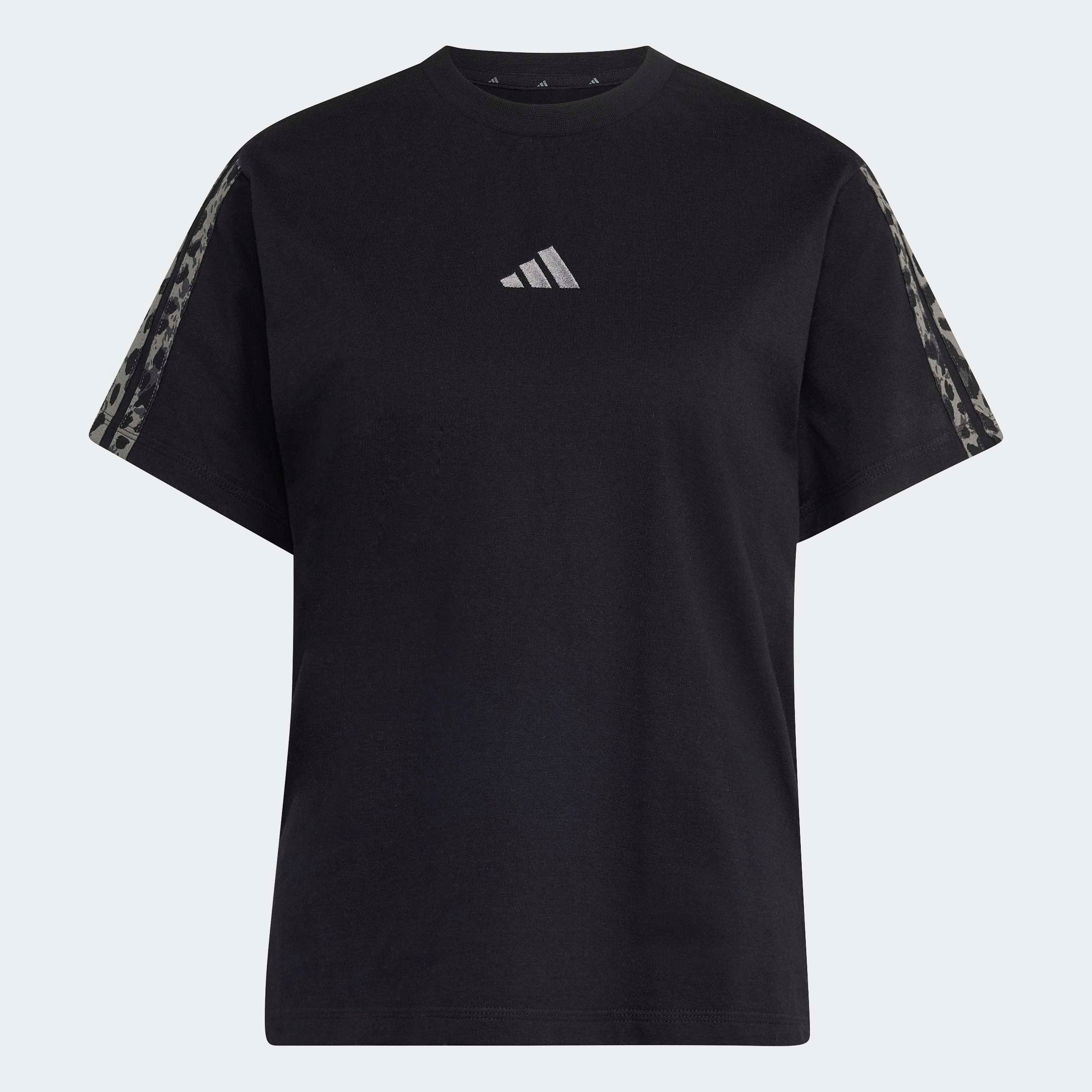 adidas Sportswear T-Shirt »W AOP 3S SJ TEE« mit Rundhalsausschnitt, ohne Verschluss, aus Baumwolle
