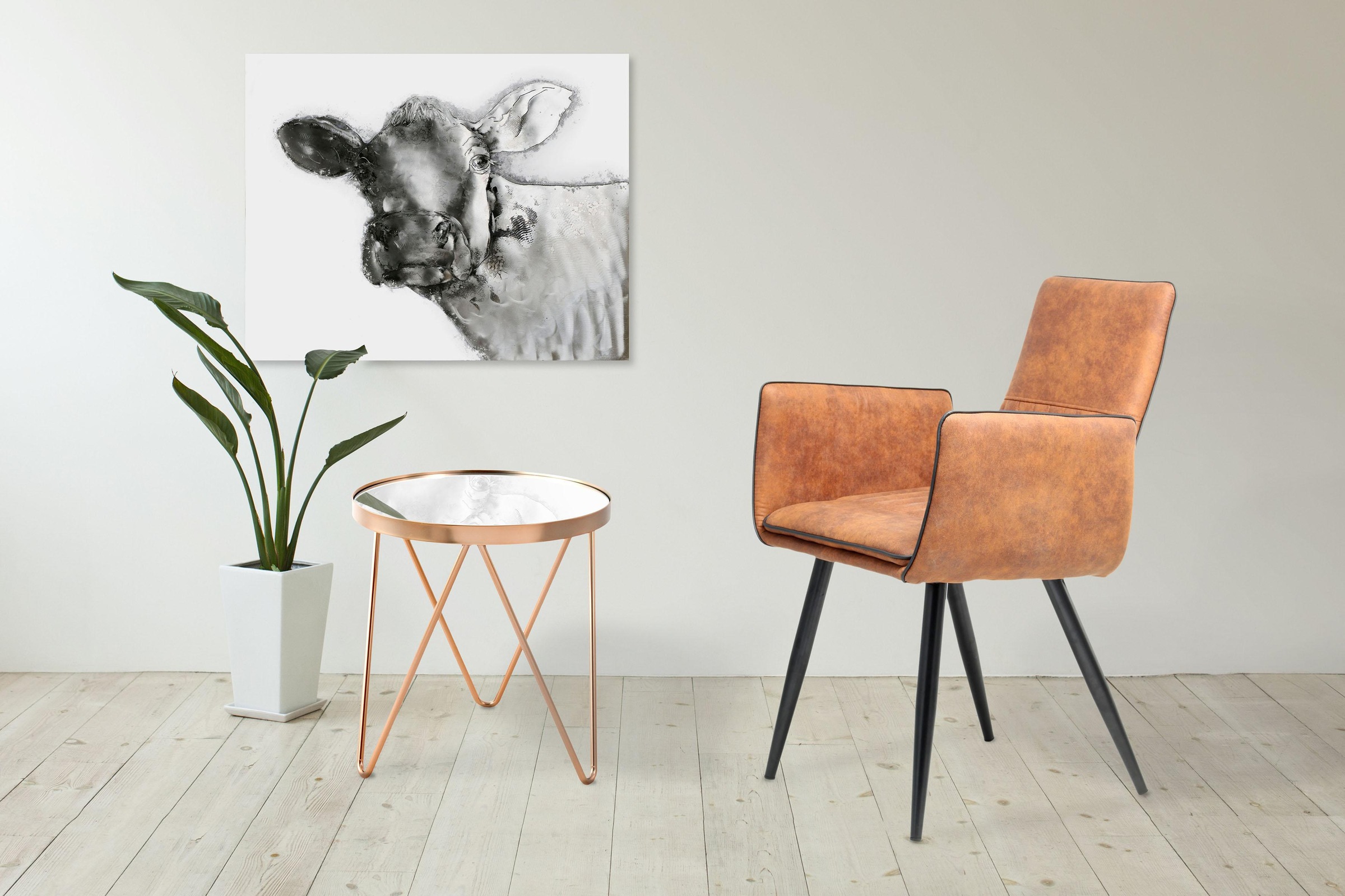 Kayoom Beistelltisch "Bonnie, modernes Gestell in Dreiecksform", (1 St.), A günstig online kaufen