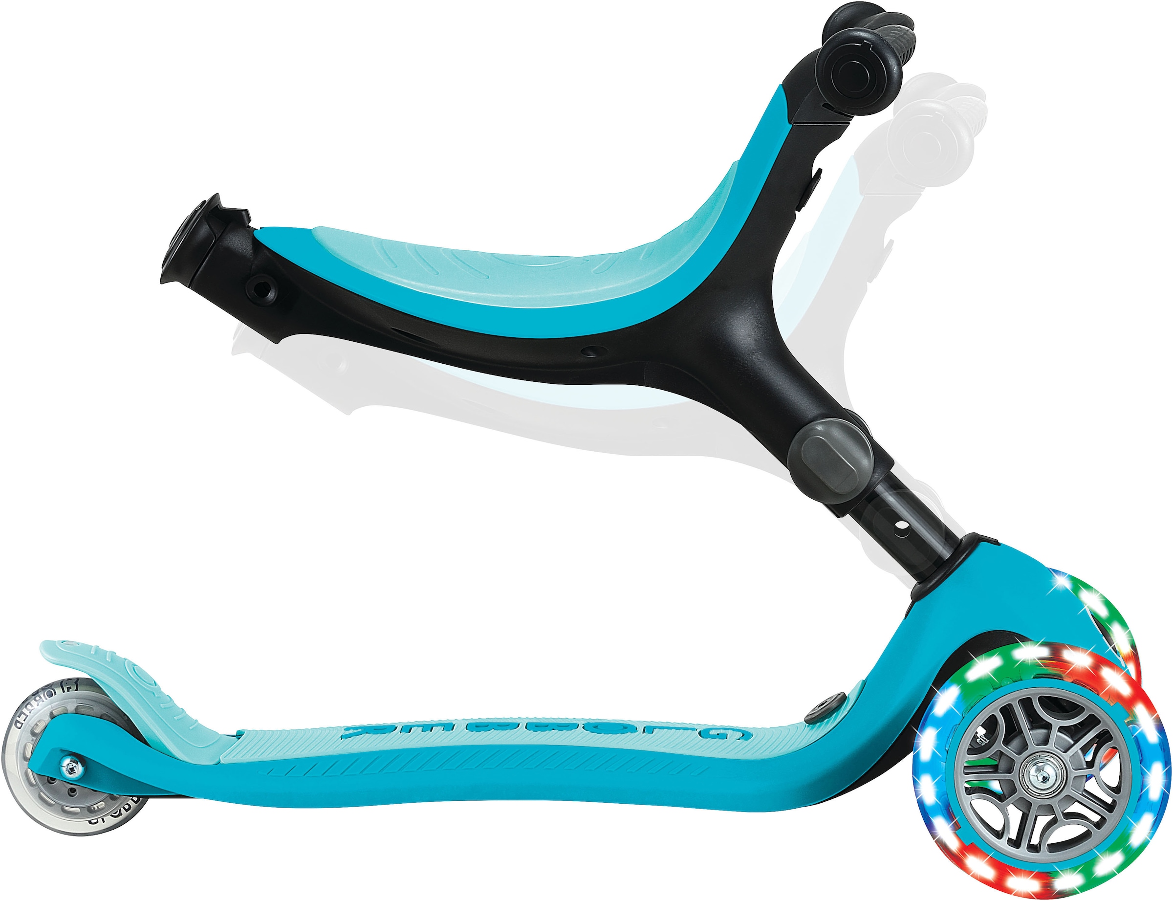 Globber Tretroller »GO-UP ACTIVE LIGHTS 360, mit Leuchtrollen«