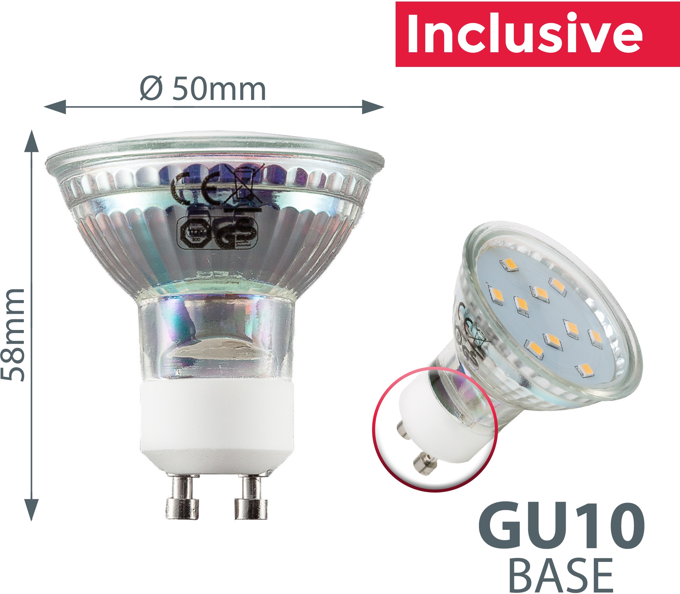 B.K.Licht LED Deckenleuchte, 3 flammig, Leuchtmittel GU10 | Leuchtmittel wechselbar, Deckenlampe, Deckenspots, Strahler, inkl. 3W 250lm, modern, chrom