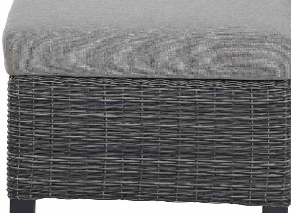 Siena Garden Gartenlounge-Hocker »CORIDO« Gestell Aluminium matt anthrazit inkl. Kissen, charcoal grey