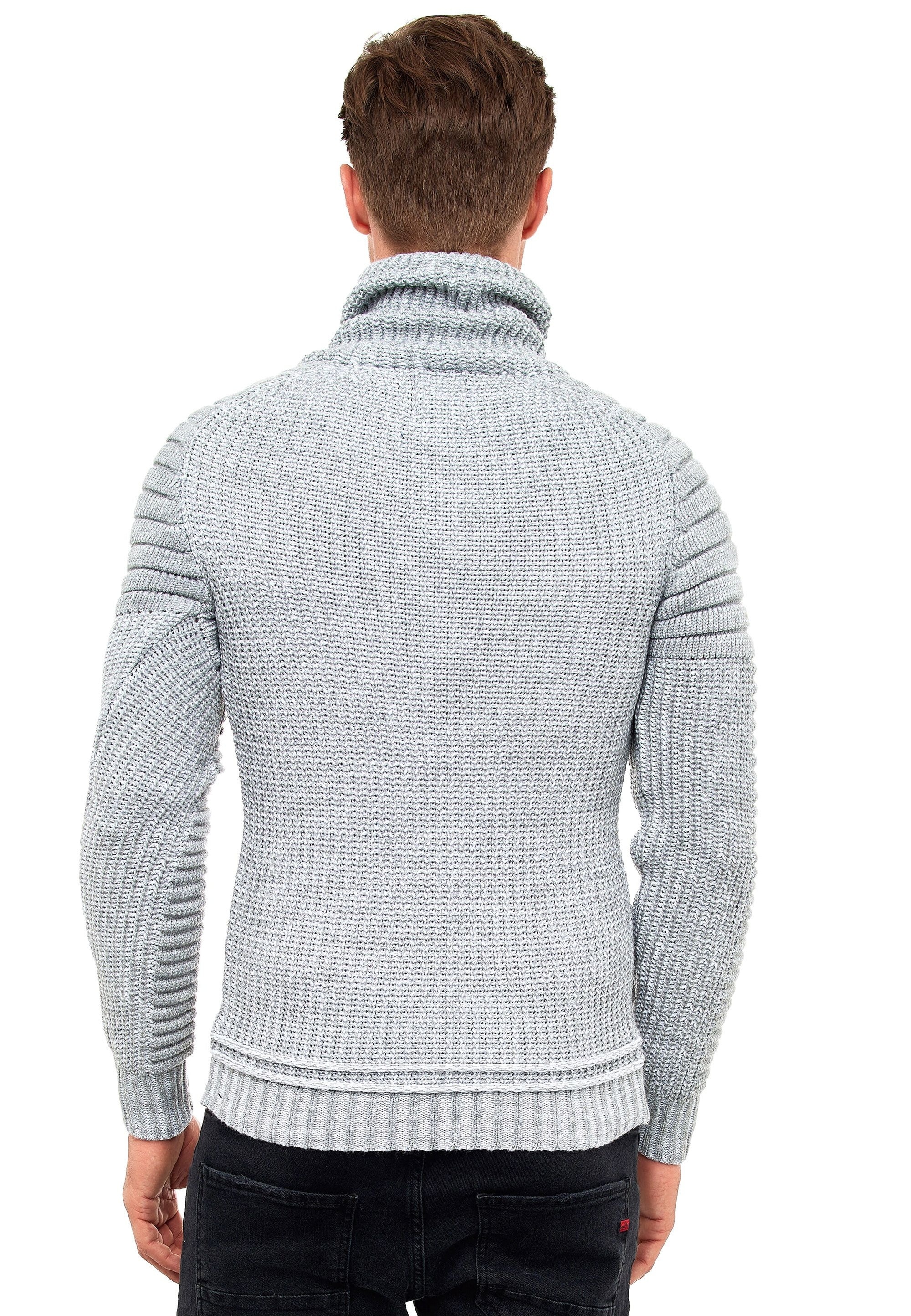 Rusty Neal Strickpullover, mit hochabschließendem Kragen
