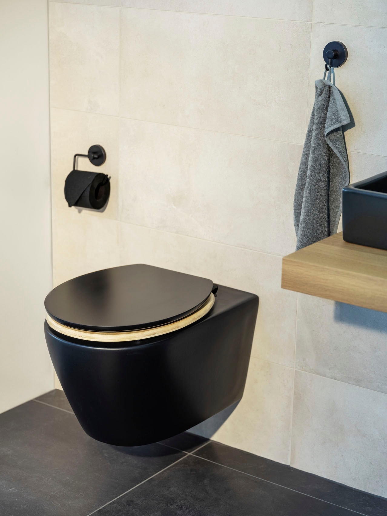 WENKO WC-Sitz »Bambusa«, aus MDF und Bambus, mit Absenkautomatik