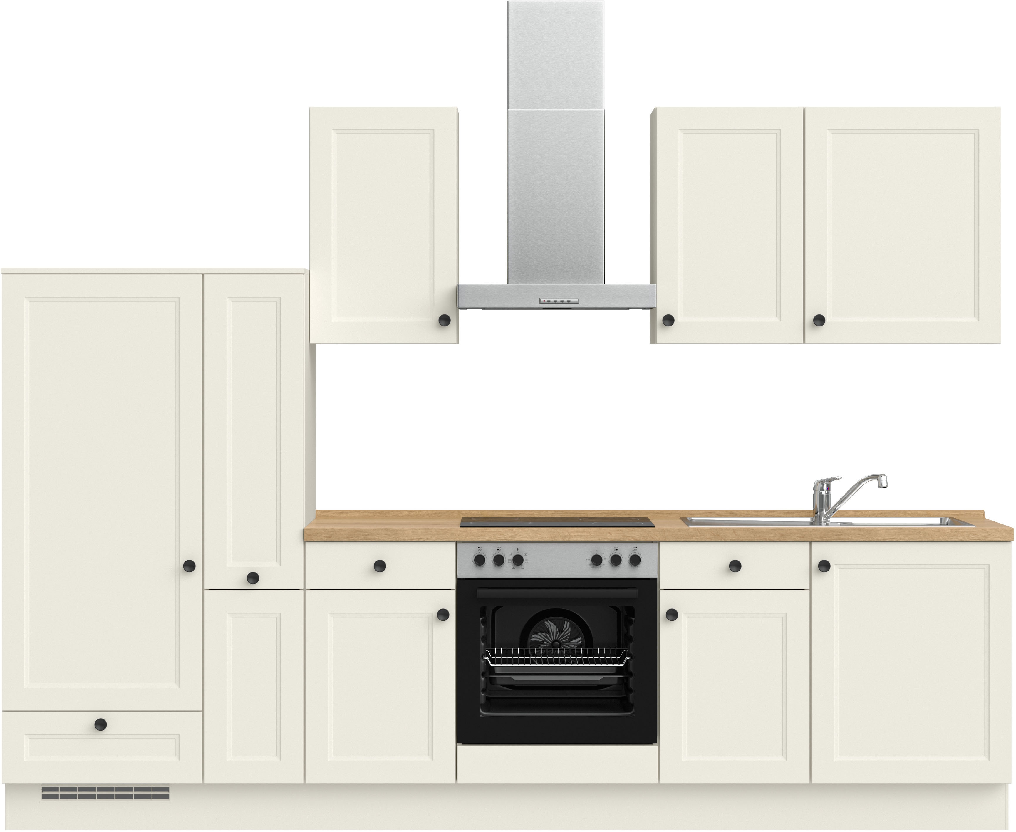 nobilia ""Cascada I", NEU: individuell anpassbar mit gratis Profi-Beratung" vormontiert, Breite 300 cm, Ausrichtung wählbar, wahlw. mit E-Geräten
