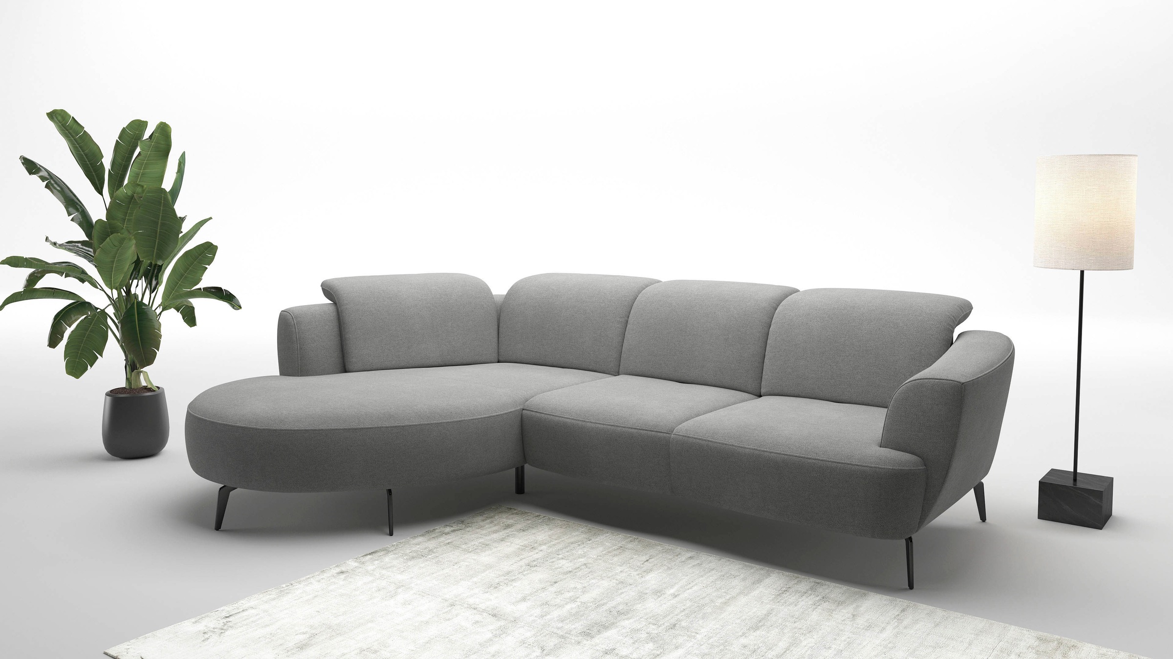 sit&more Ecksofa "Zoe" ink.Sitztiefenverstellung, wahlweise mit Kopfteilverstellung