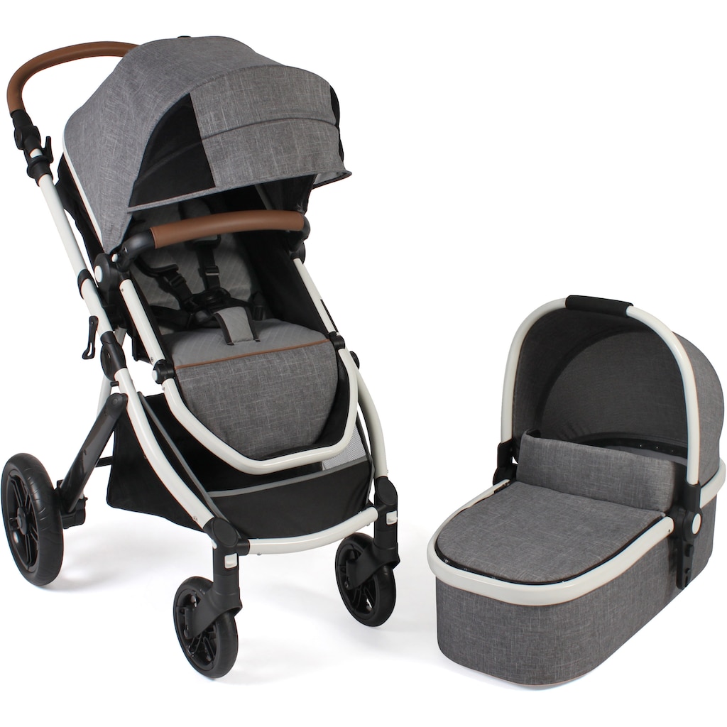 CHIC4BABY Kombi-Kinderwagen »Torre, Melange Grau«, 15 kg