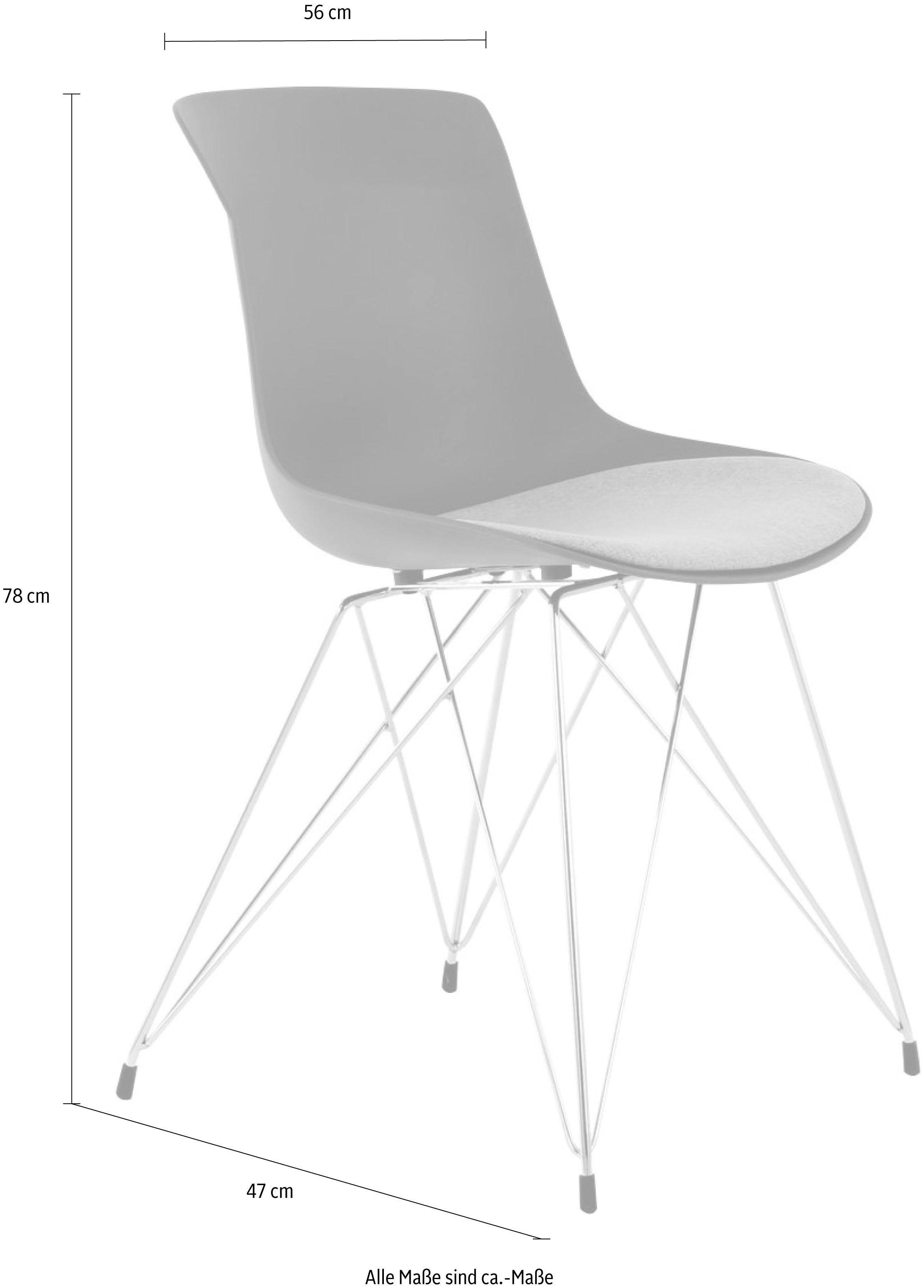 Kayoom Stuhl »Emily 110 2er-Set, zeitloses Design, stilvolle Farbkombination«, (Set), 2 St., Polyester, pflegeleicht, strapazierfähig, für jede Einrichtung geeignet