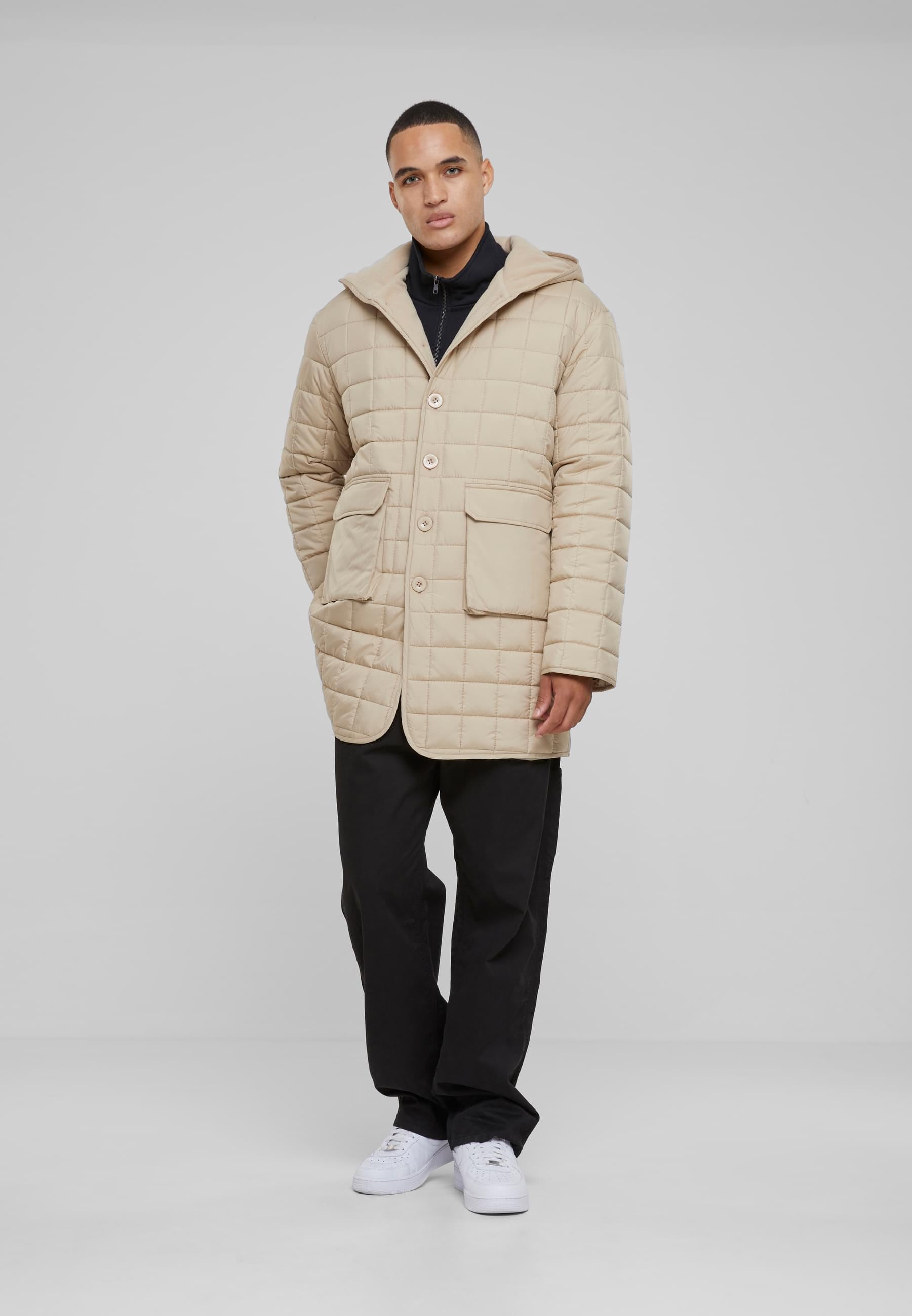 URBAN CLASSICS Winterjacke »Urban Classics Herren Polar Fleece Lined Parka«, (1 St.), mit Kapuze