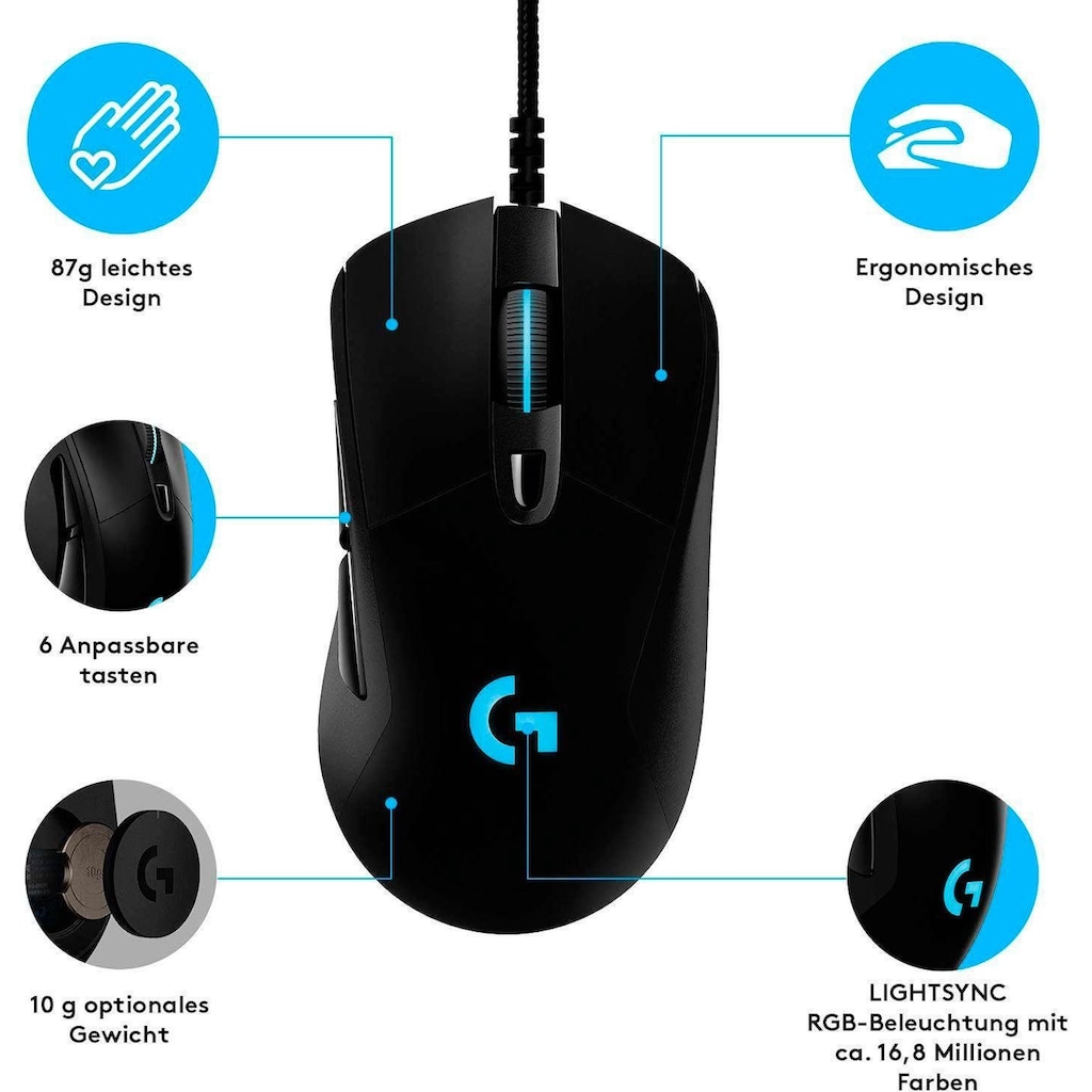 Logitech G Gaming-Maus »G403 Hero«, kabelgebunden