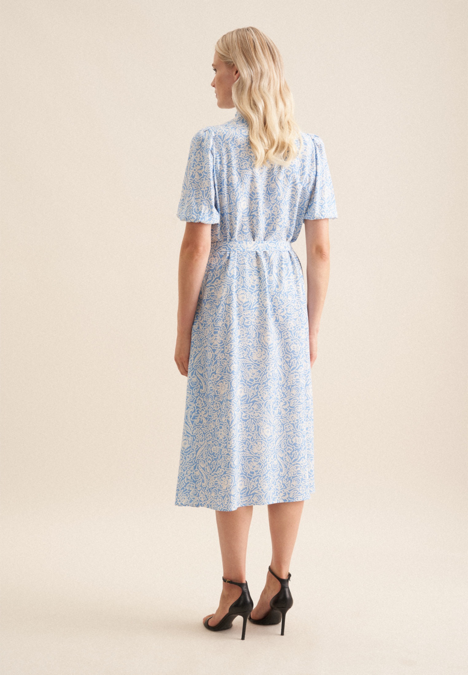 seidensticker Sommerkleid "Schwarze Rose" 1/2 Rundhals Floral günstig online kaufen