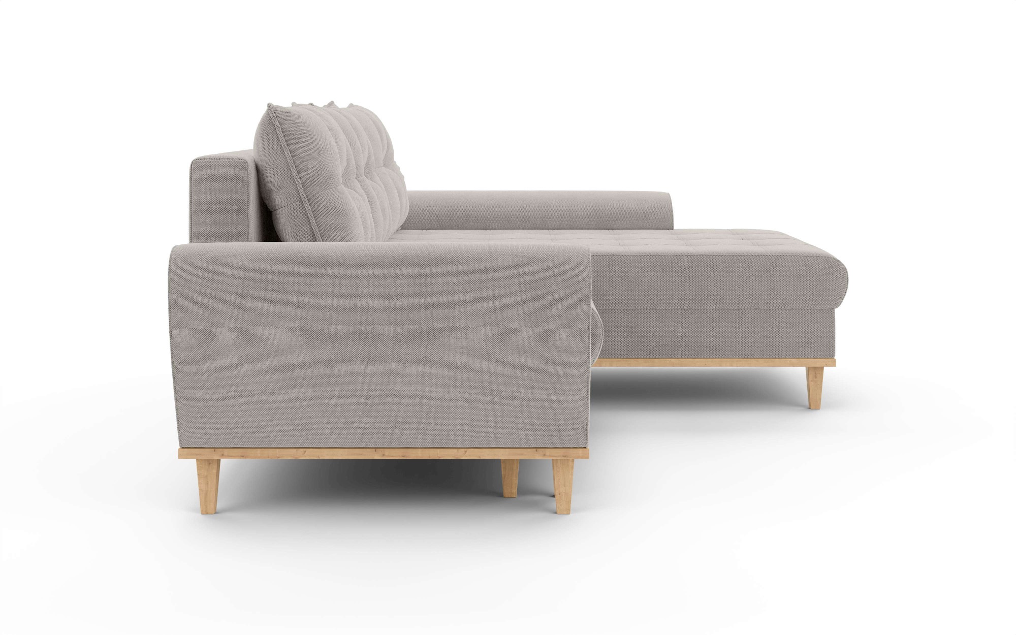 Home affaire Ecksofa »Ahrdorf mit Bettfunktion und Bettkasten, Maße: B/H/T 268/86/175 cm«, L-Form mit 3 Rückenkissen und moderne gerundete Armlehnen
