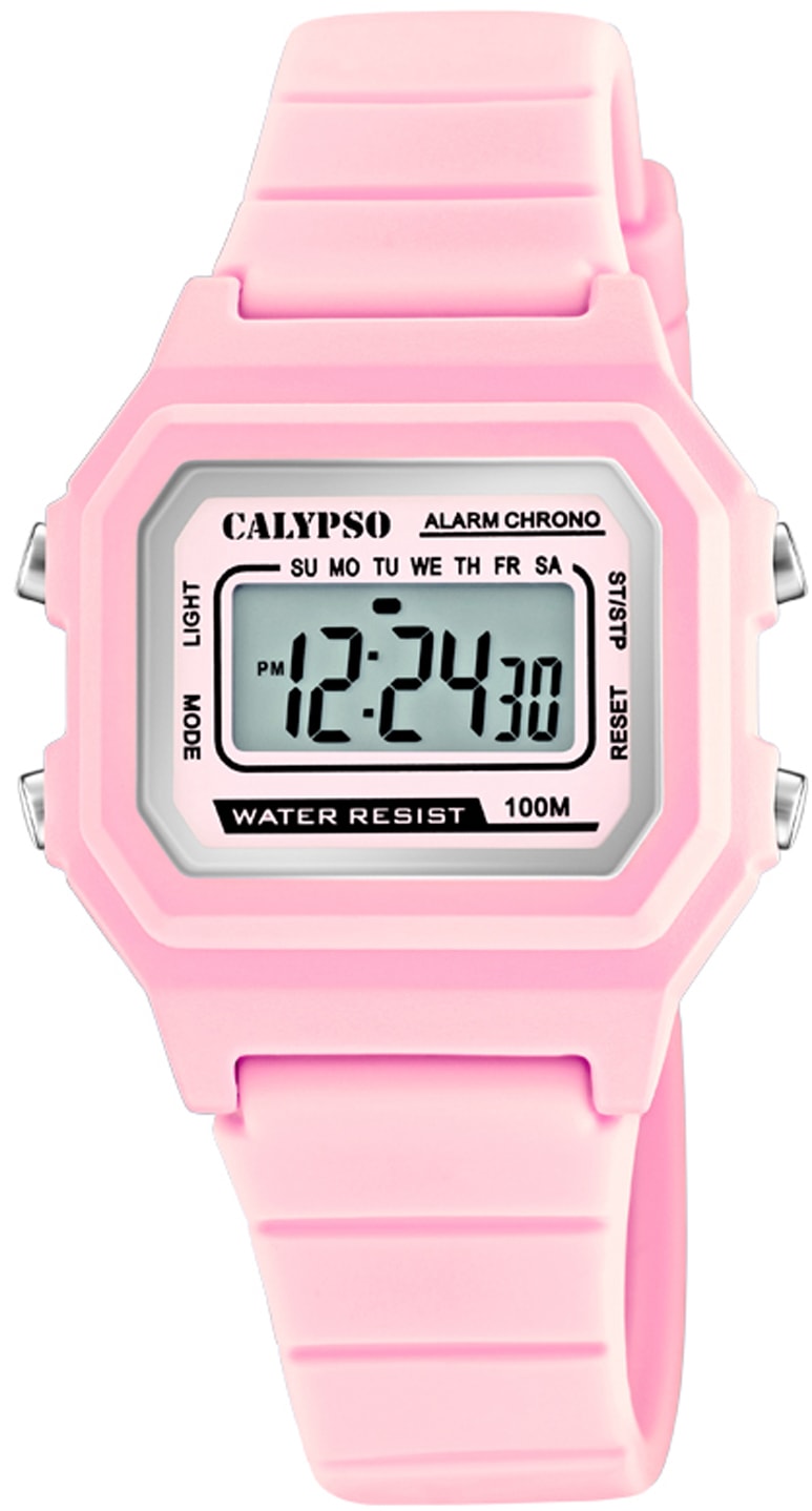 CALYPSO WATCHES Chronograph »Digital Crush, K5802/3«, Armbanduhr, Quarzuhr, Damenuhr, Digitalanzeige, Datum, Stoppfunktion