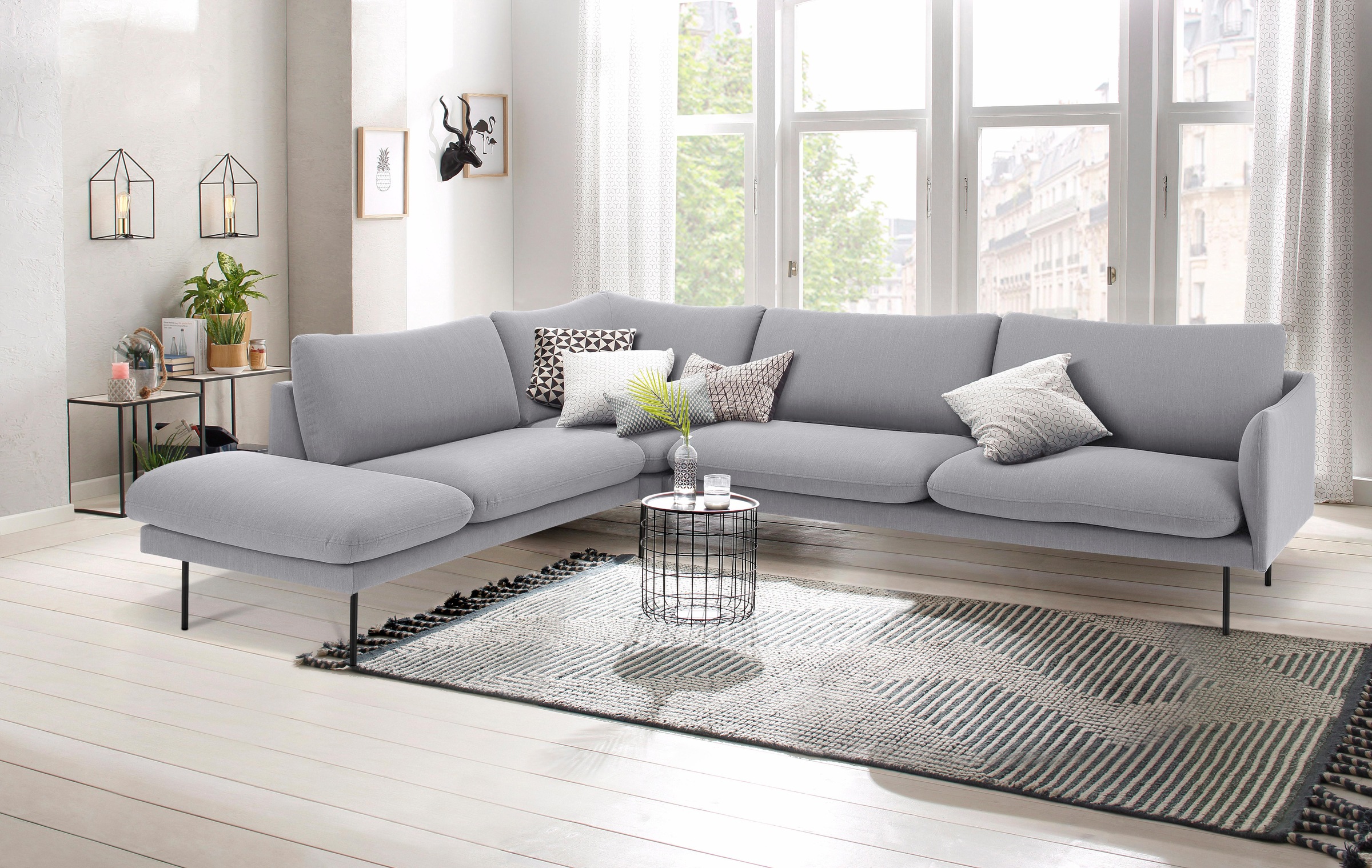 andas Ecksofa »Mavis«, mit losen Sitz- und Rückenkissen, aus der freundin Home Collection