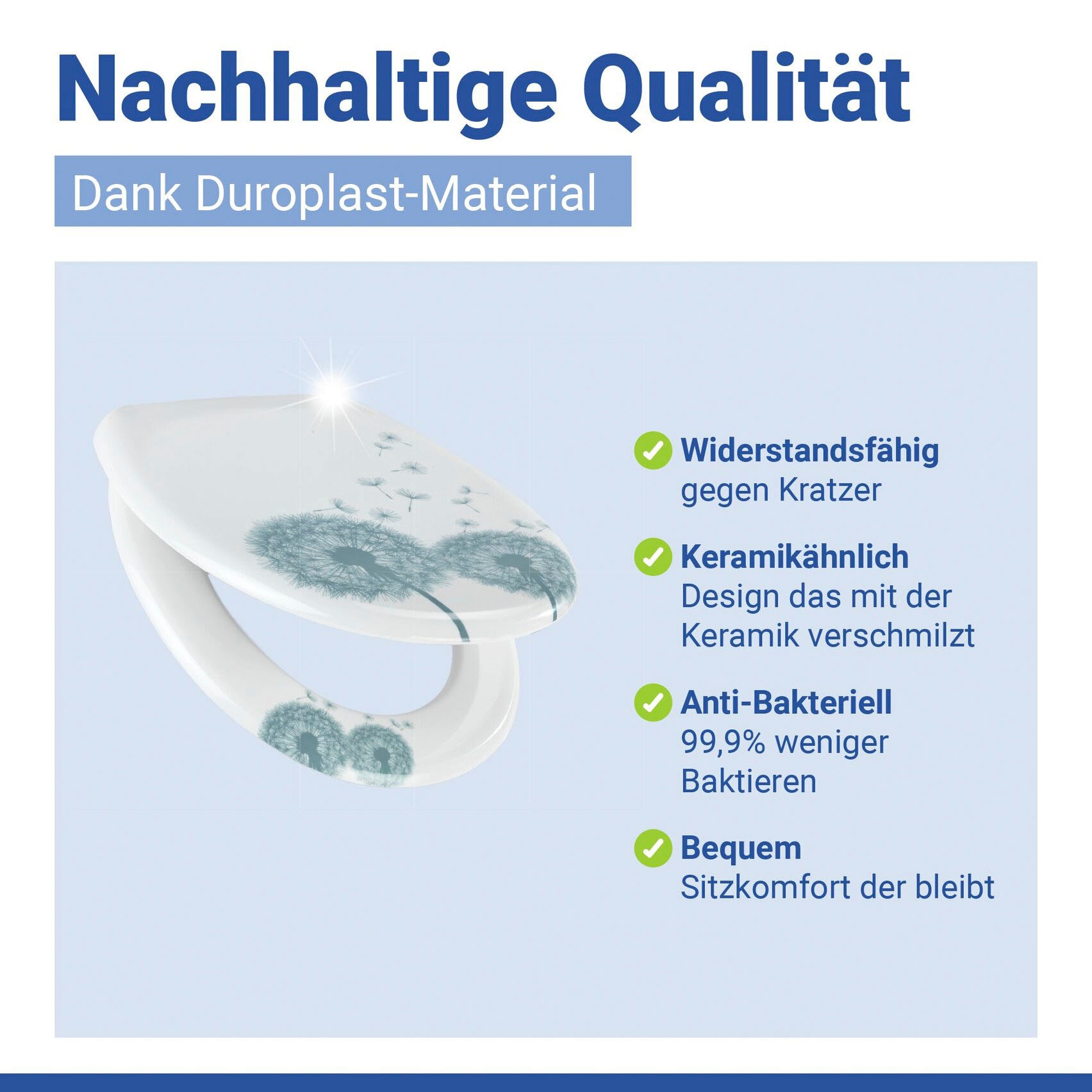 WENKO WC-Sitz »Astera« Duroplast, mit Absenkautomatik
