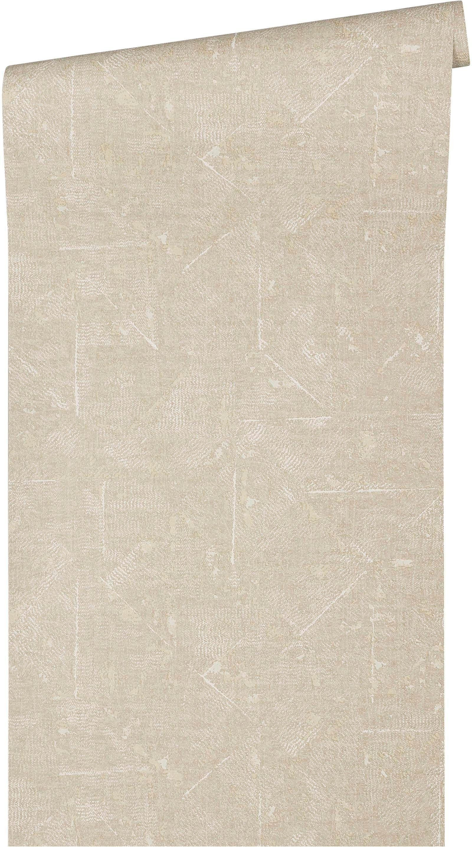 Architects Paper Vliestapete »Absolutely Chic«, Strukturmuster-gemustert-Motiv, Struktur Tapete Design Grafik Vliestapete Metallic Tapeten Wohnzimmer