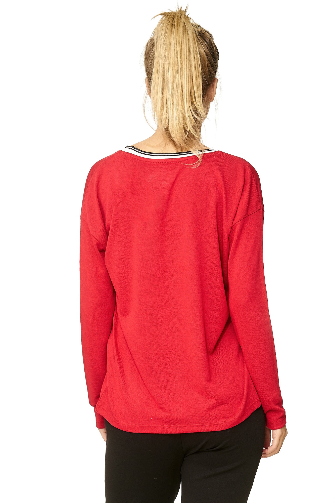 Decay Langarmshirt, mit Ausschnittblende