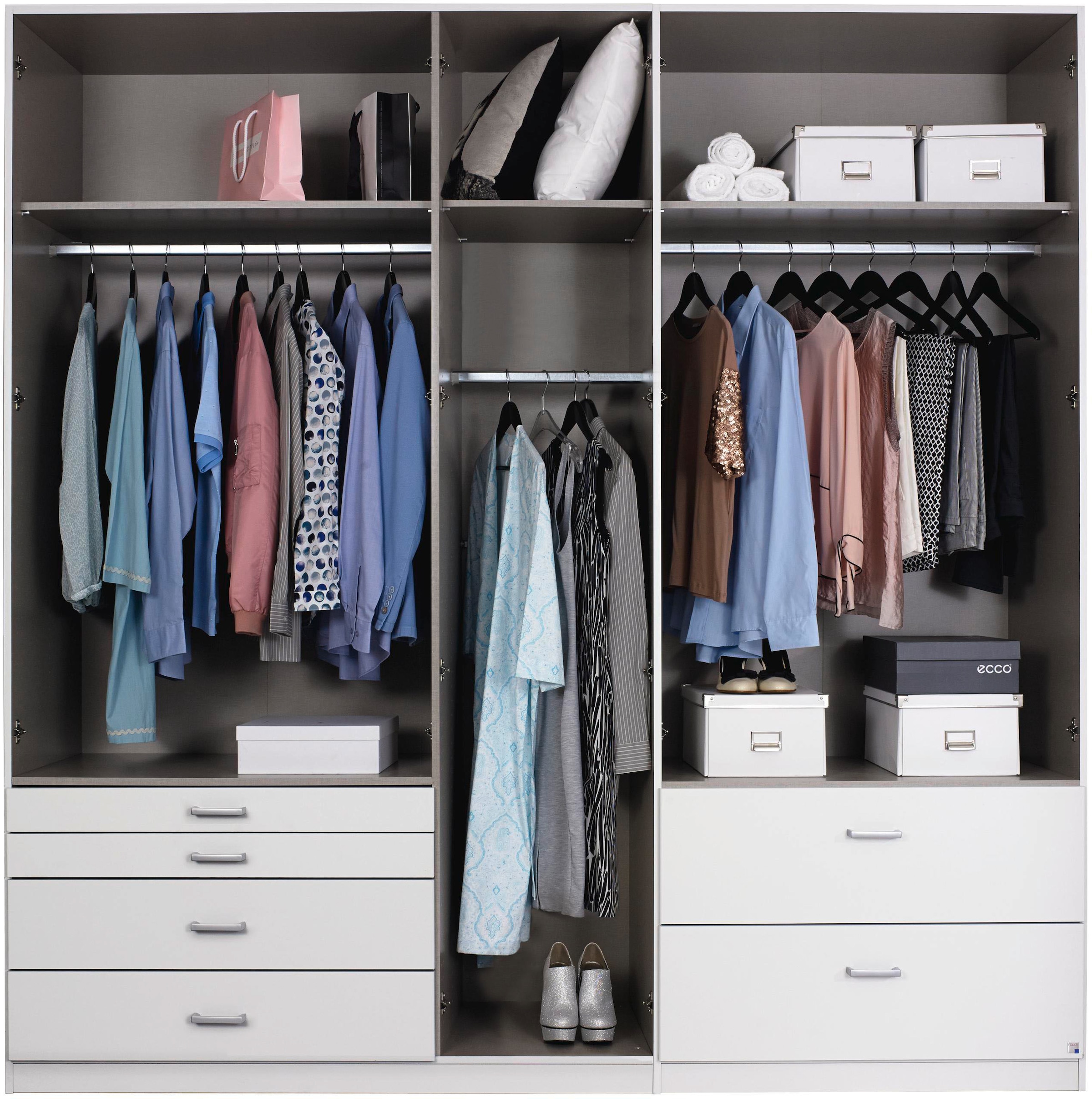 rauch Kleiderschrank »Kleiderschrank Schrank Garderobe Wäscheschrank WILDBERG« Breiten 226/271 cm, Höhen 210/229 cm,  mit 6 Schubladen, obere Schublade mit Holz-Einteilung MADE IN GERMANY