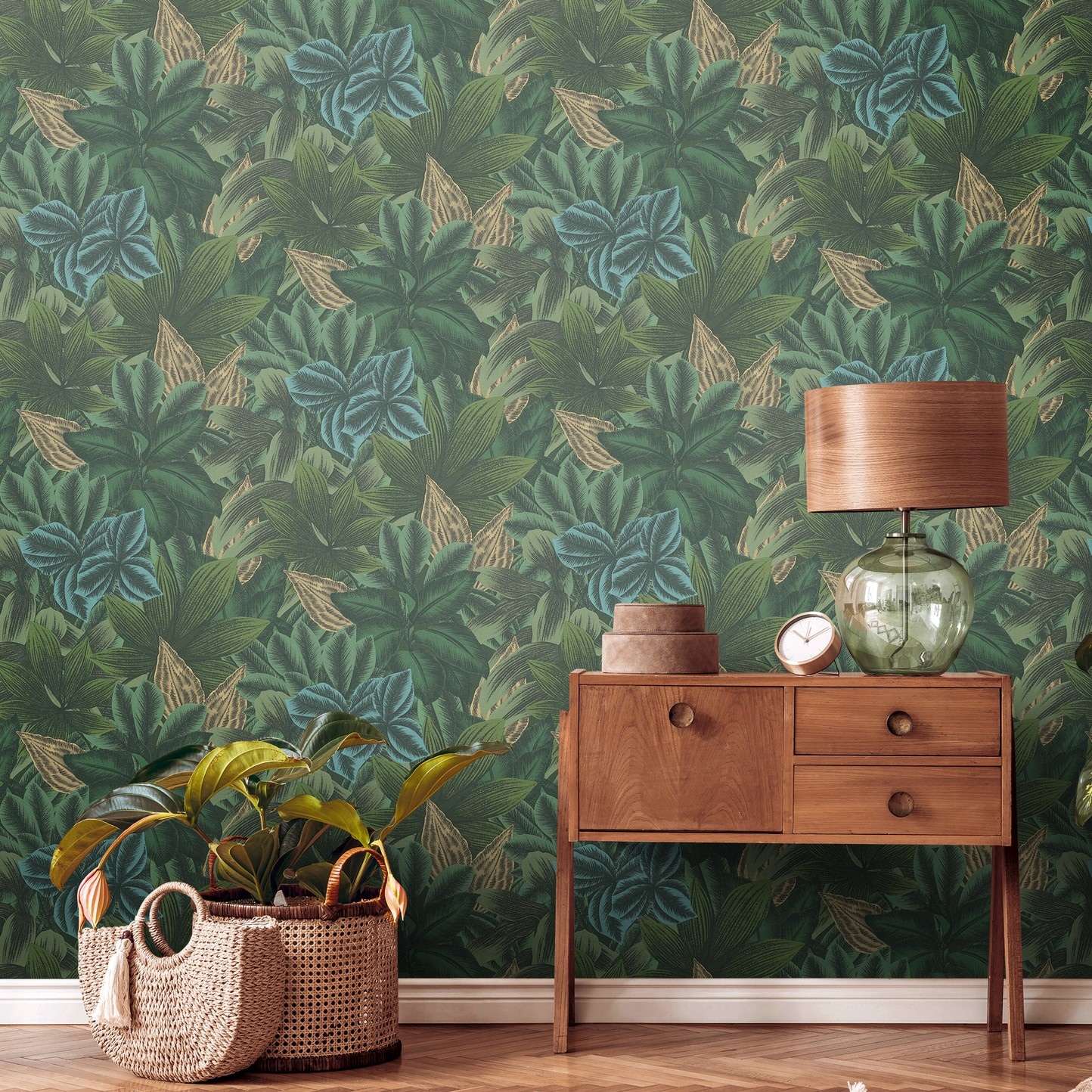 living walls Vliestapete »Metropolitan Stories. Travel Styles. Tapete Dschungel«, matt-gemustert-neutral, Dschungel-Fapete Floral Tapeten Wohnzimmer Schlafzimmer Küche Design