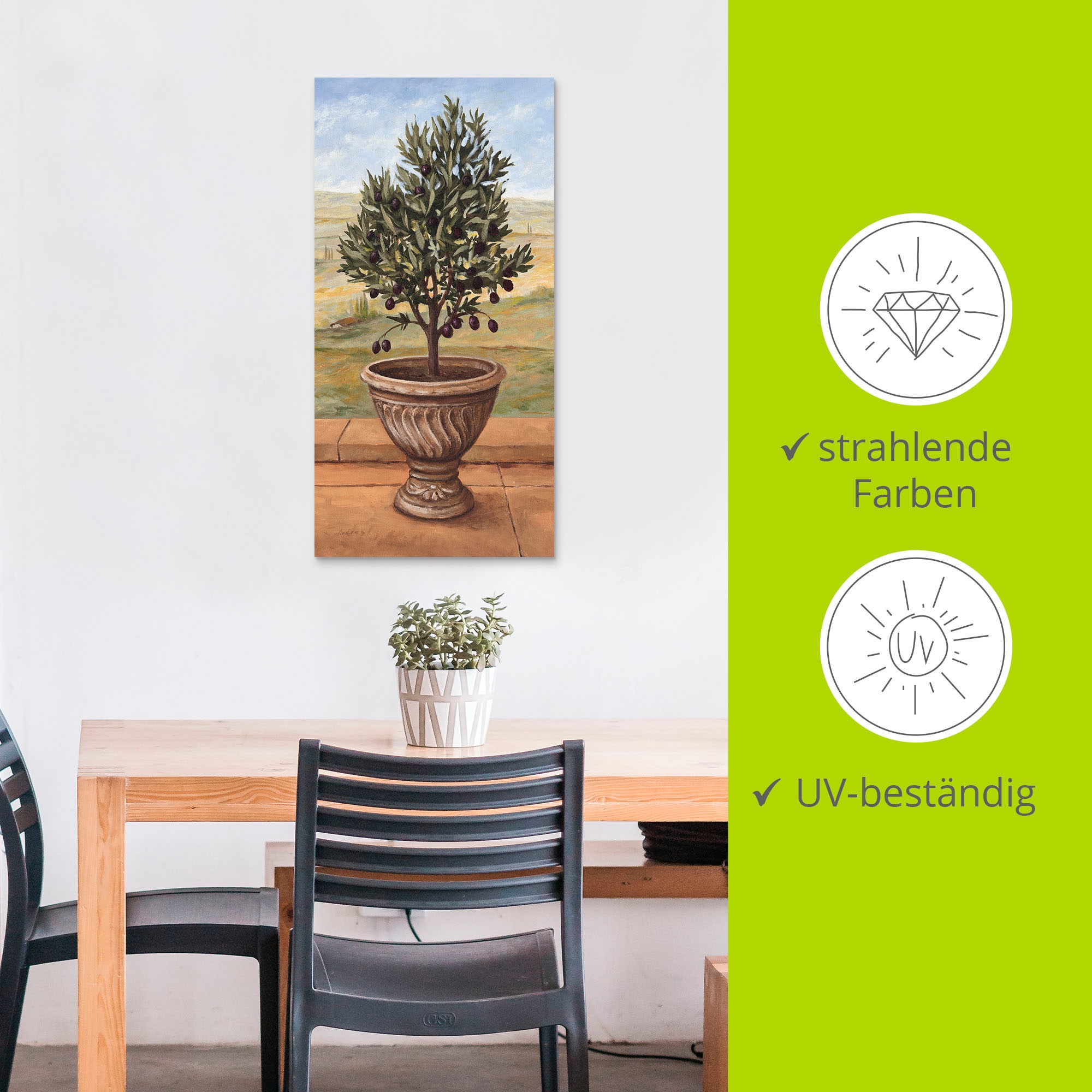 Artland Wandbild »Olivenbaum«, Pflanzen, (1 St.), als Alubild, Outdoorbild, Leinwandbild, Wandaufkleber, versch. Größen