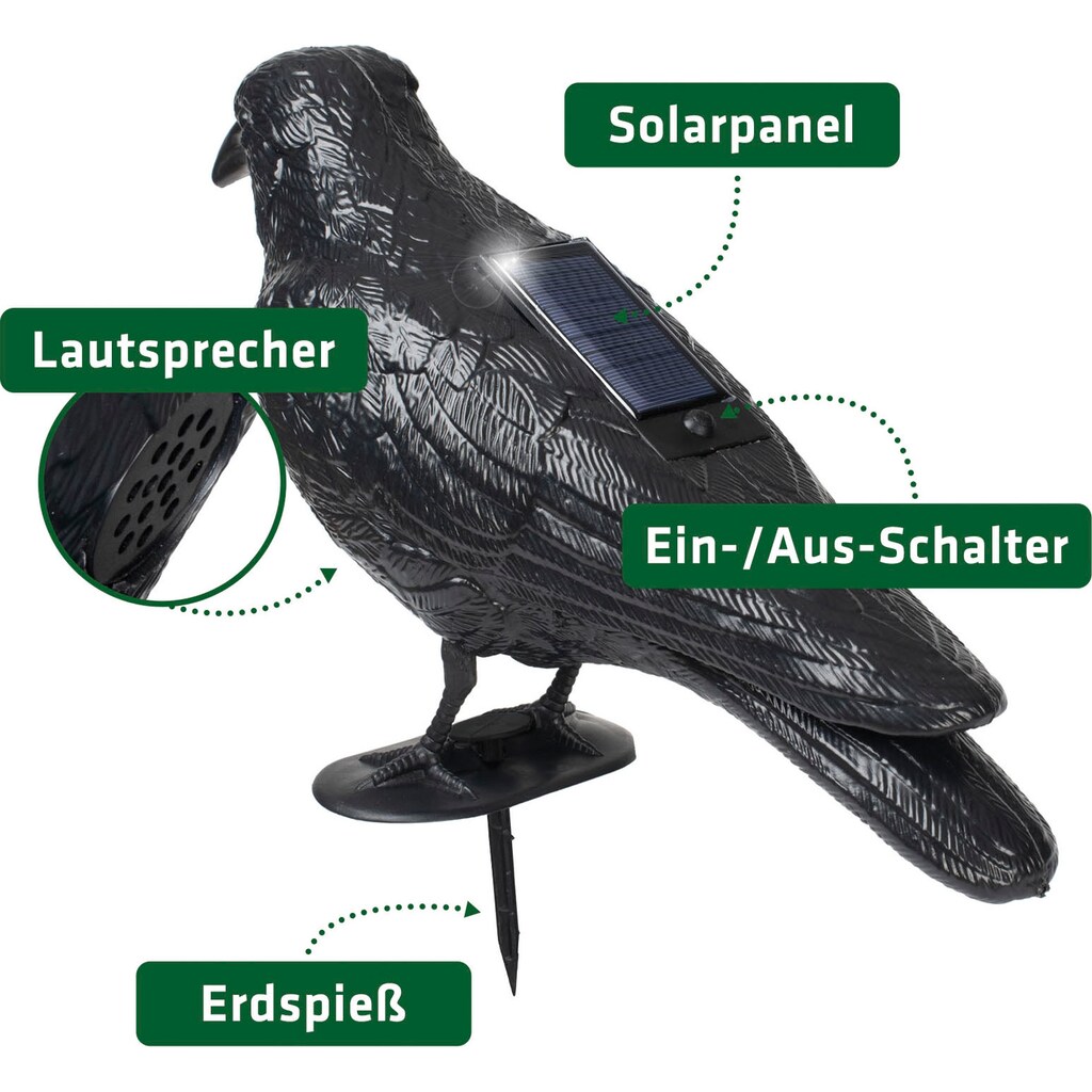 Gardigo Vogel-Schreck »Solar Tauben-Abwehr Krähe«