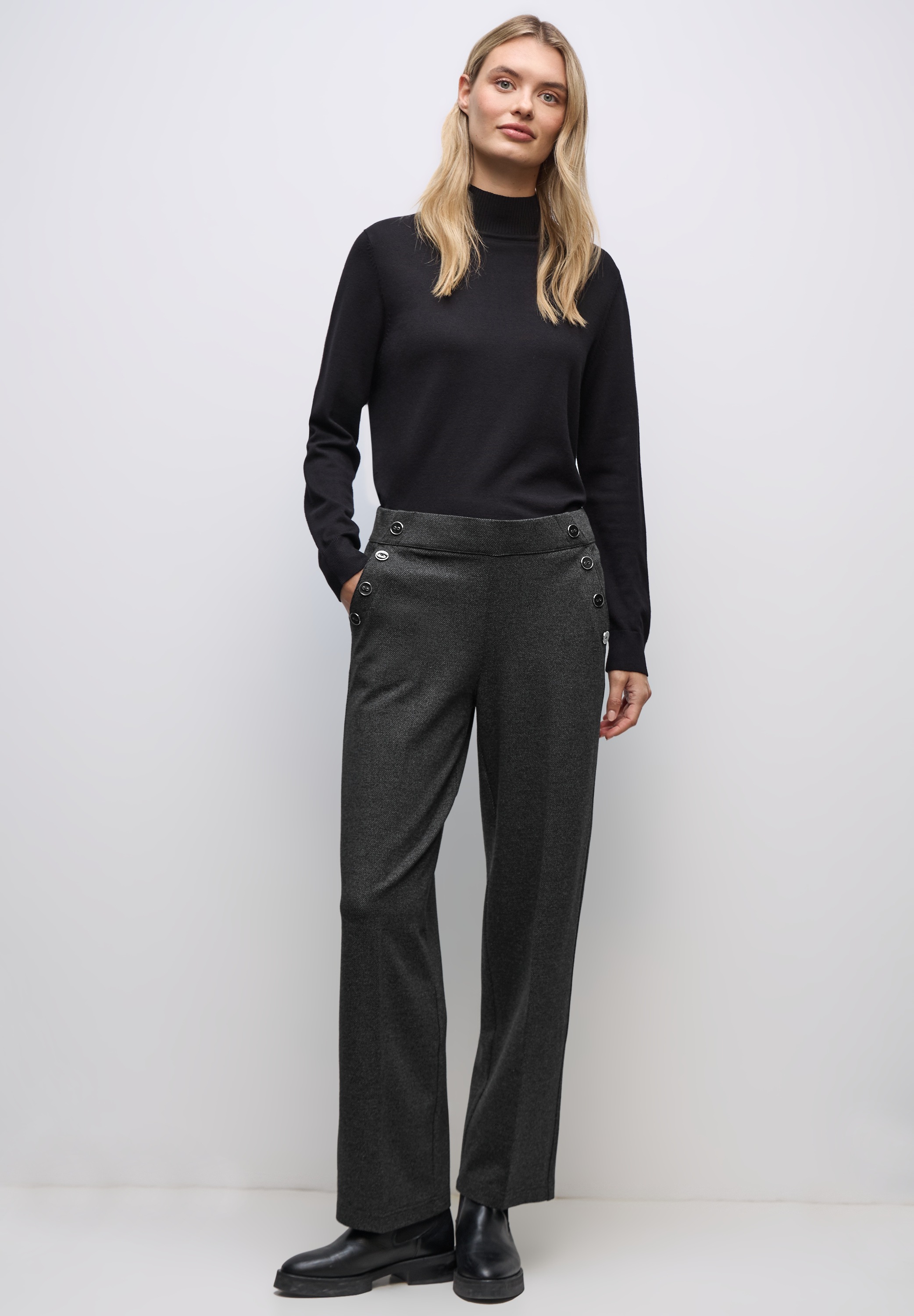 STREET ONE Stoffhose  High Waist