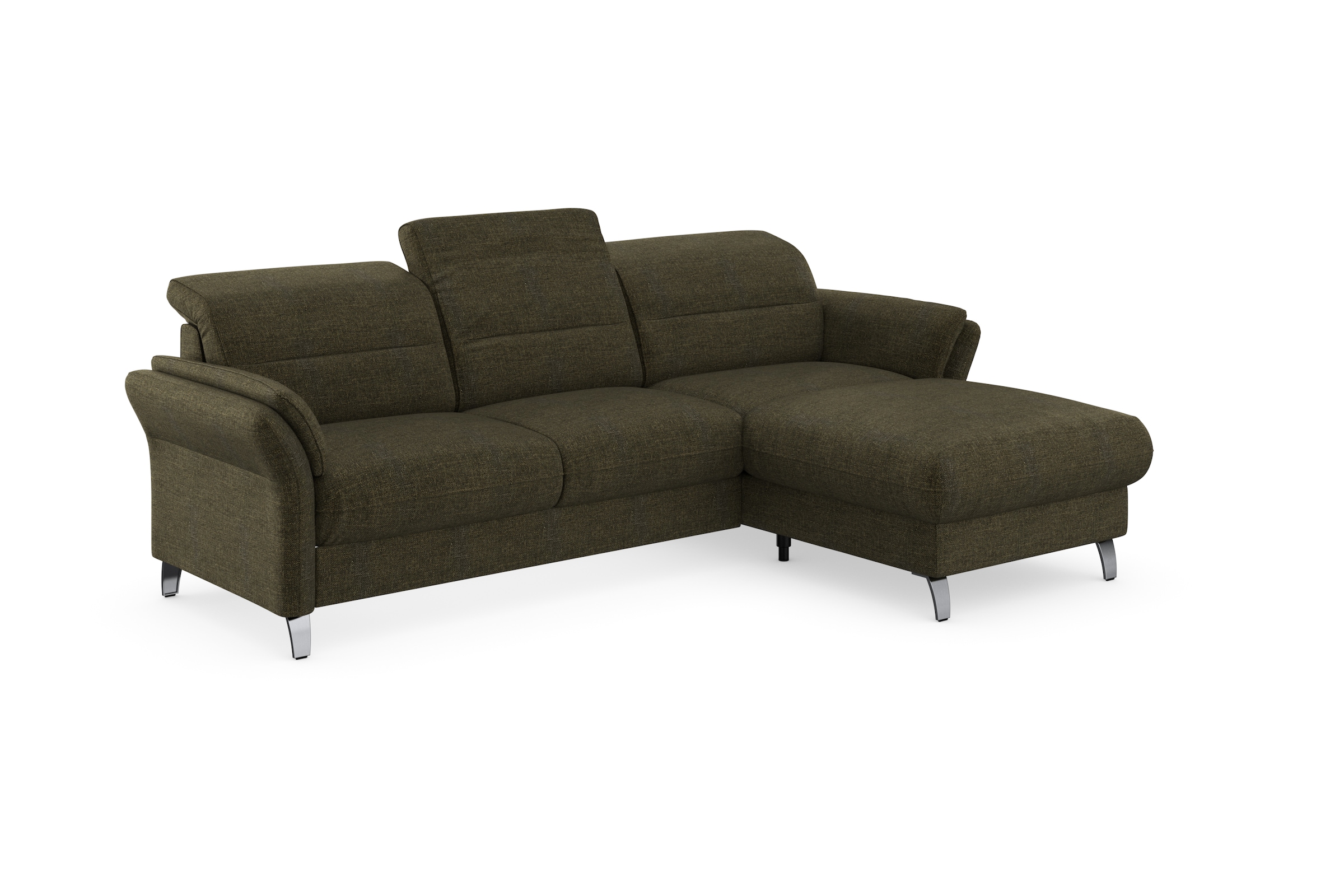 sit&more Ecksofa »Grenoble L-Form mit Federkern«, wahlweise mit Bettfunktion, Bettkasten, Arm- und Kopfteilverstellung