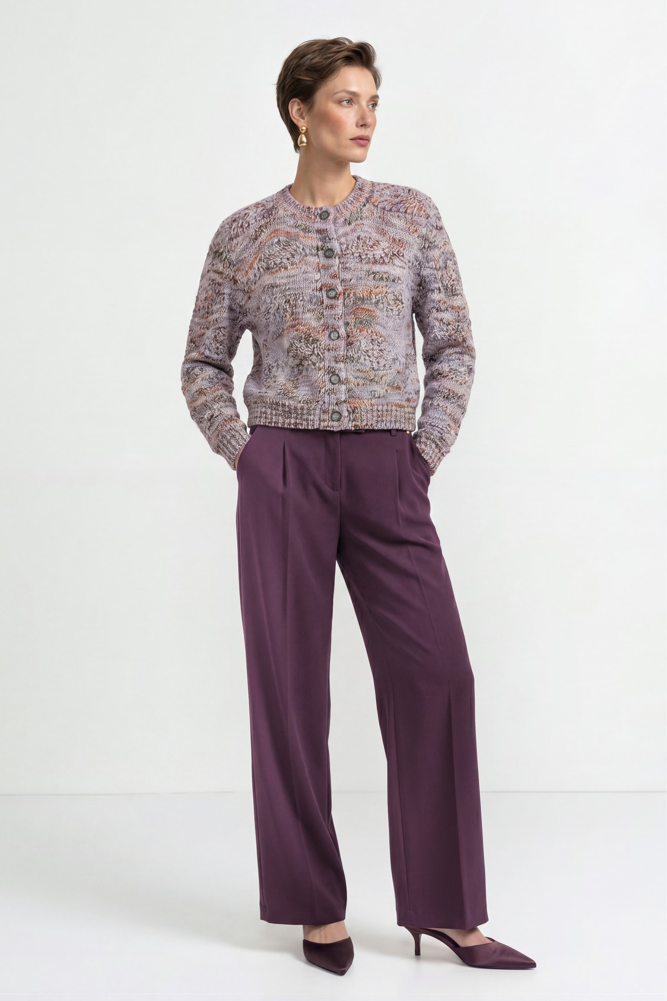 RICHROYAL Bundfaltenhose  mit Bügelfalten, Wide Leg