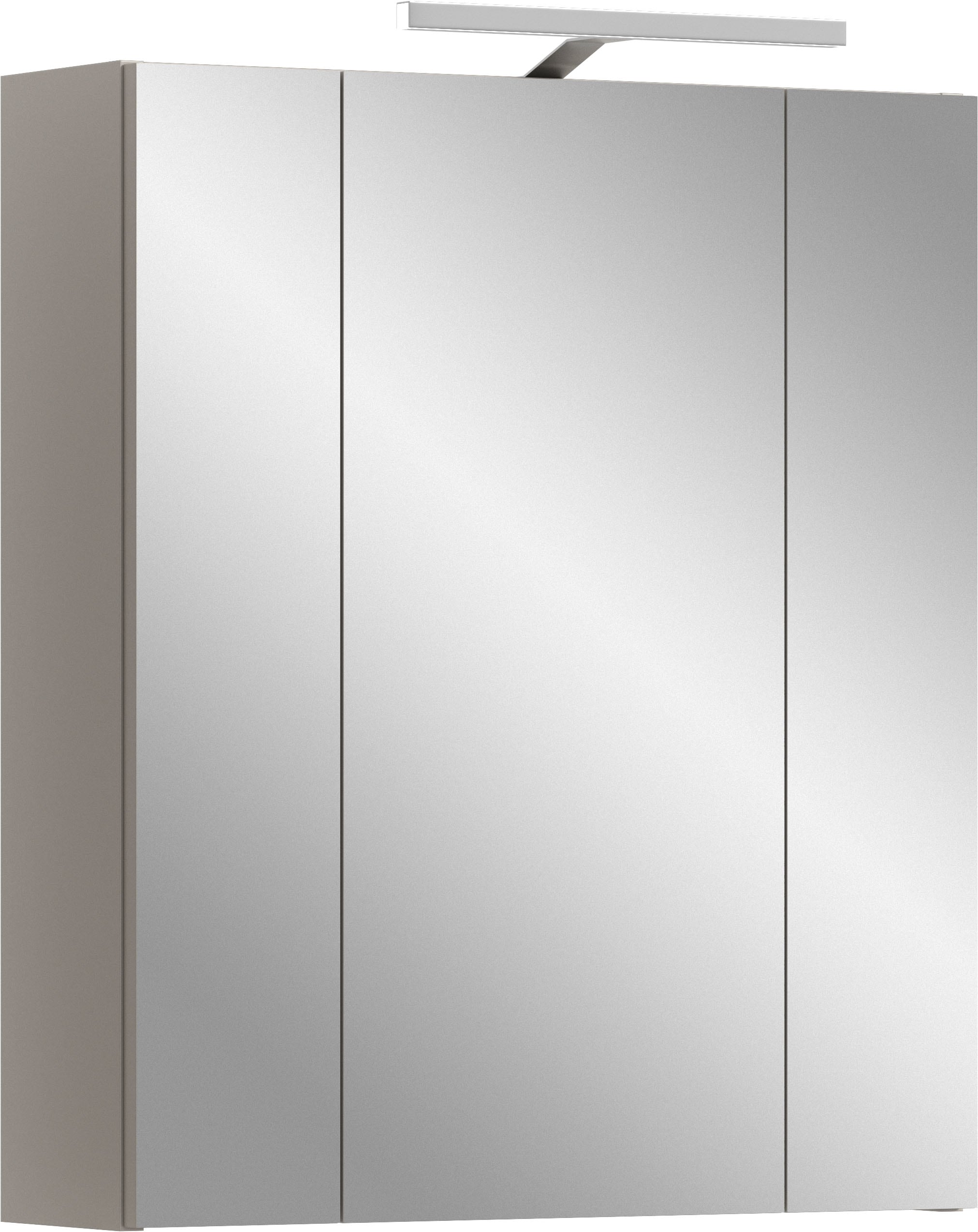 welltime Spiegelschrank "FLORENZ, inkl. Beleuchtung, Breite 60 cm, 3 Spiegeltüren" TOPSELLER, in verschiedenen Farben erhältlich, Badmöbel, Badschrank, Schrank, Bad