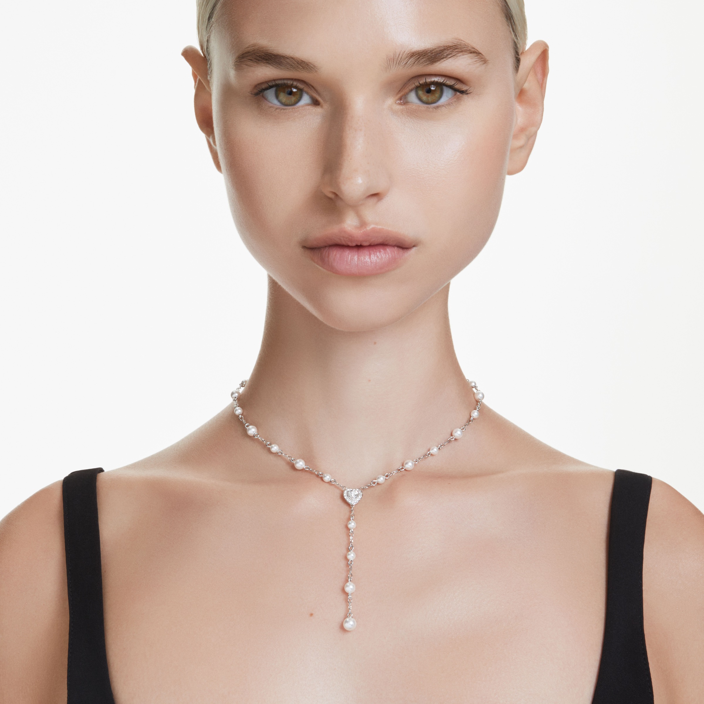 Swarovski Y-Kette »Schmuck Geschenk Ariana Grande Y-Halskette Herz, 5720855«, mit Swarovski® Kristall