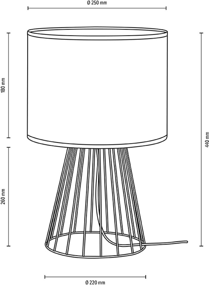 BRITOP LIGHTING Tischleuchte »Swan«, aus Dekorative Metall BAUR Lampenschirm mit bestellen | Leuchte hochwertigem 1 flammig-flammig