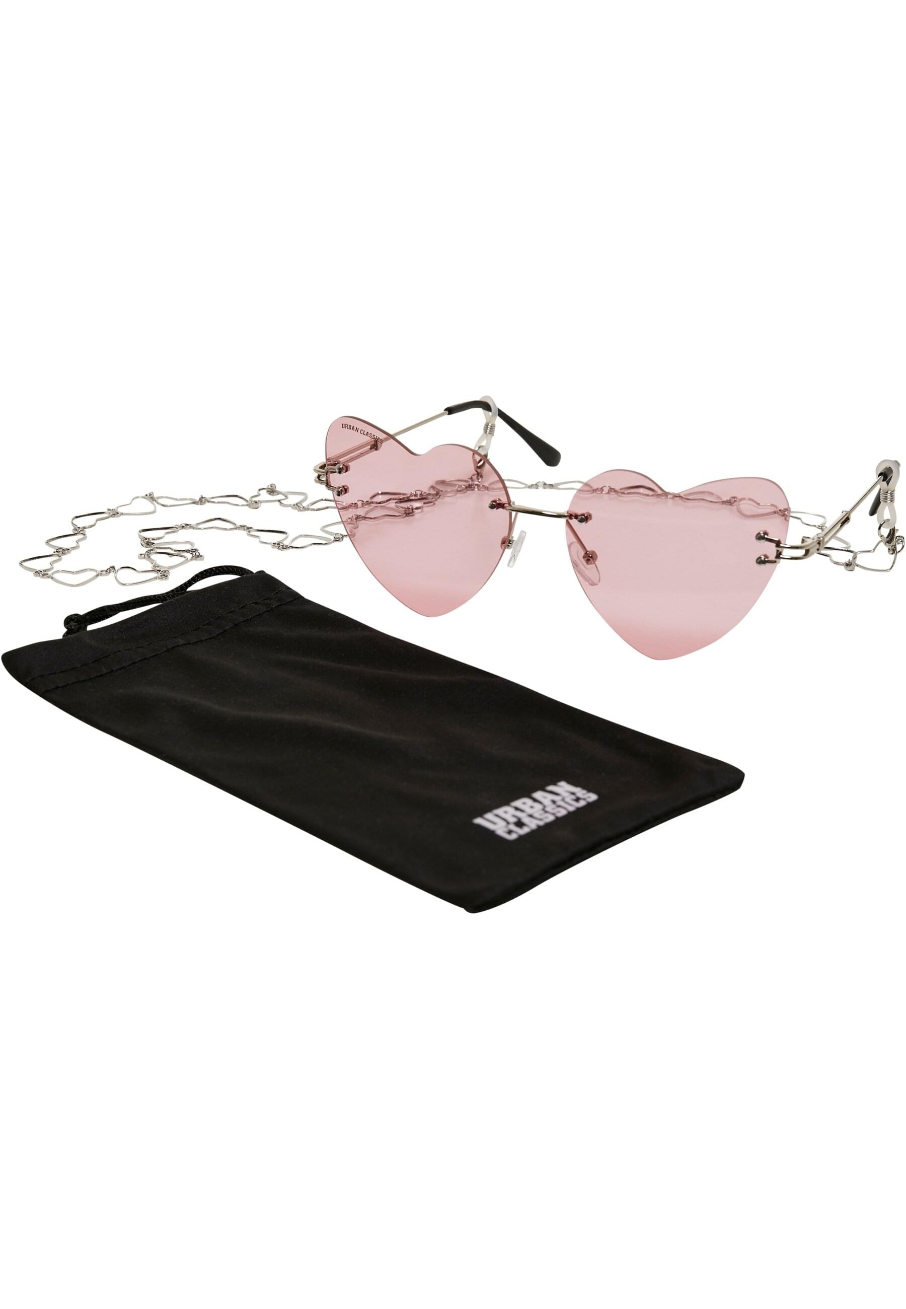 URBAN CLASSICS Sonnenbrille "Urban Classics Unisex Sunglasses Heart With Chain"